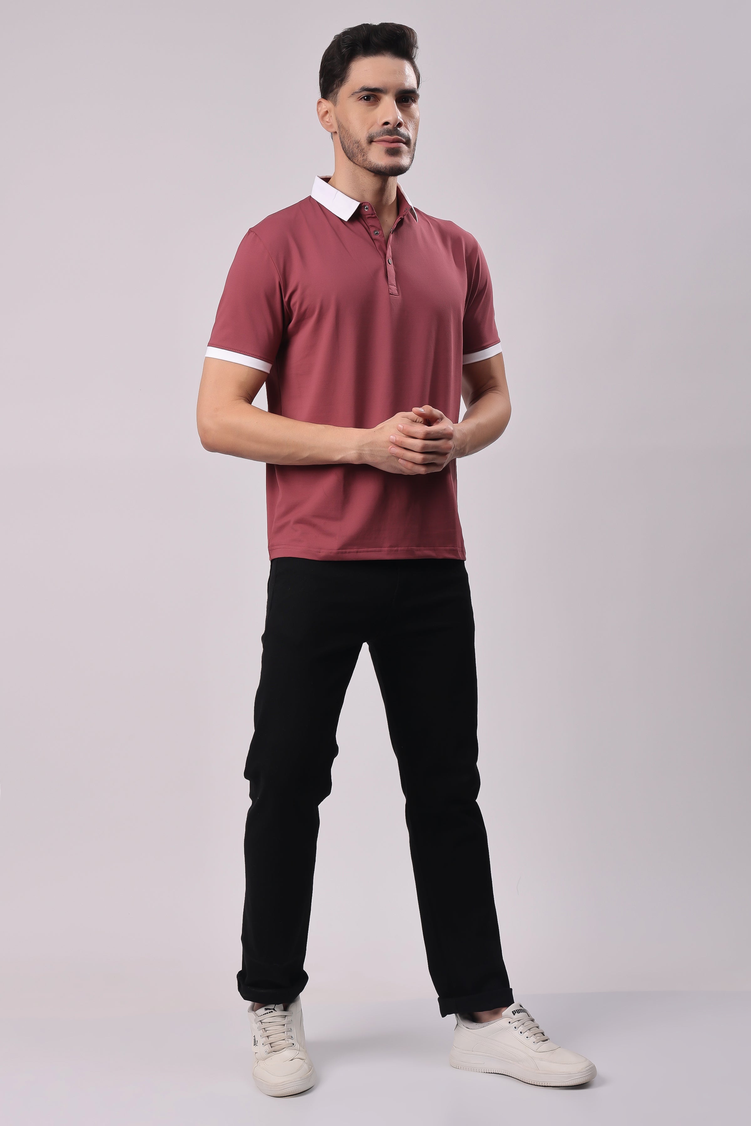 STYLOX SOLID POLO T-SHIRT - Stylox