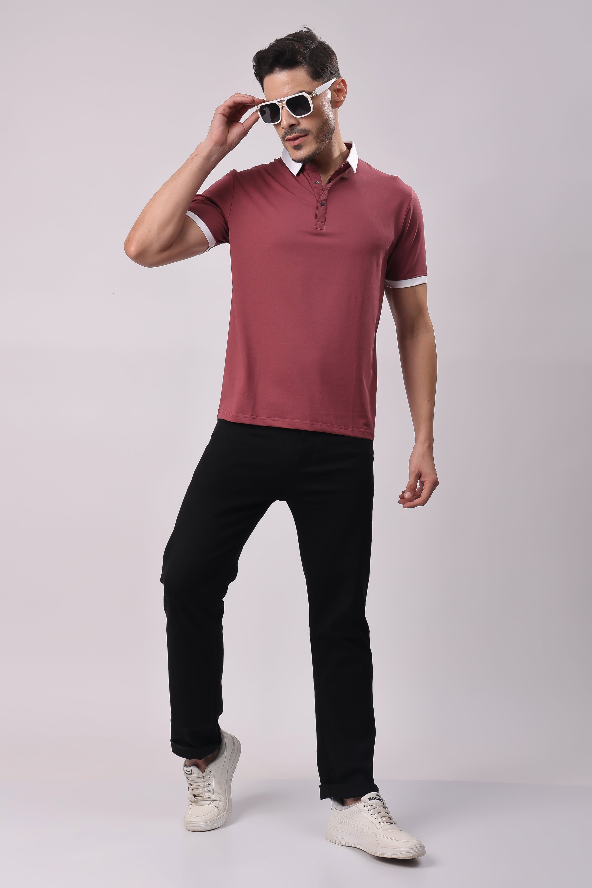 STYLOX SOLID POLO T-SHIRT - Stylox