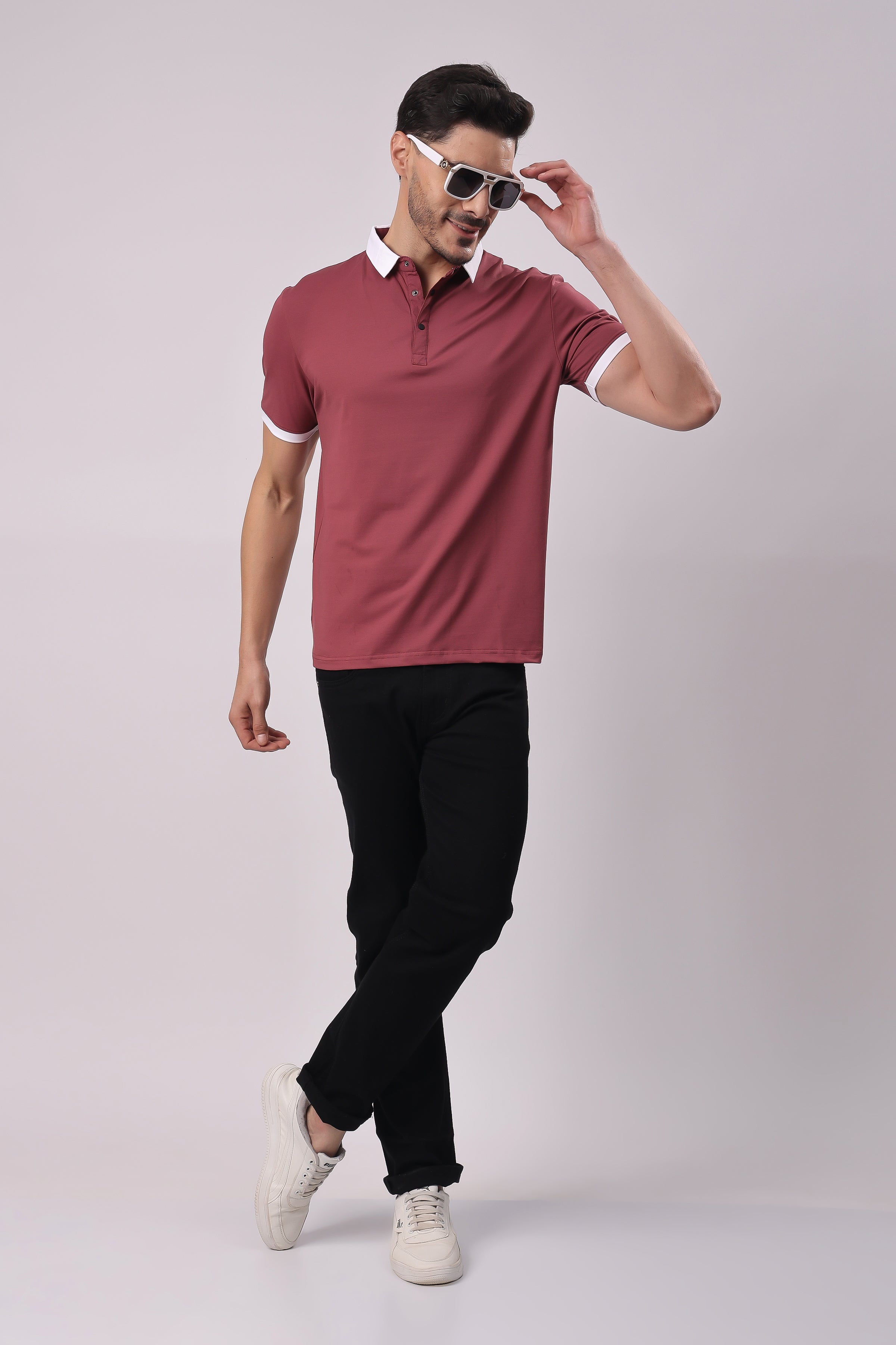 STYLOX SOLID POLO T-SHIRT - Stylox