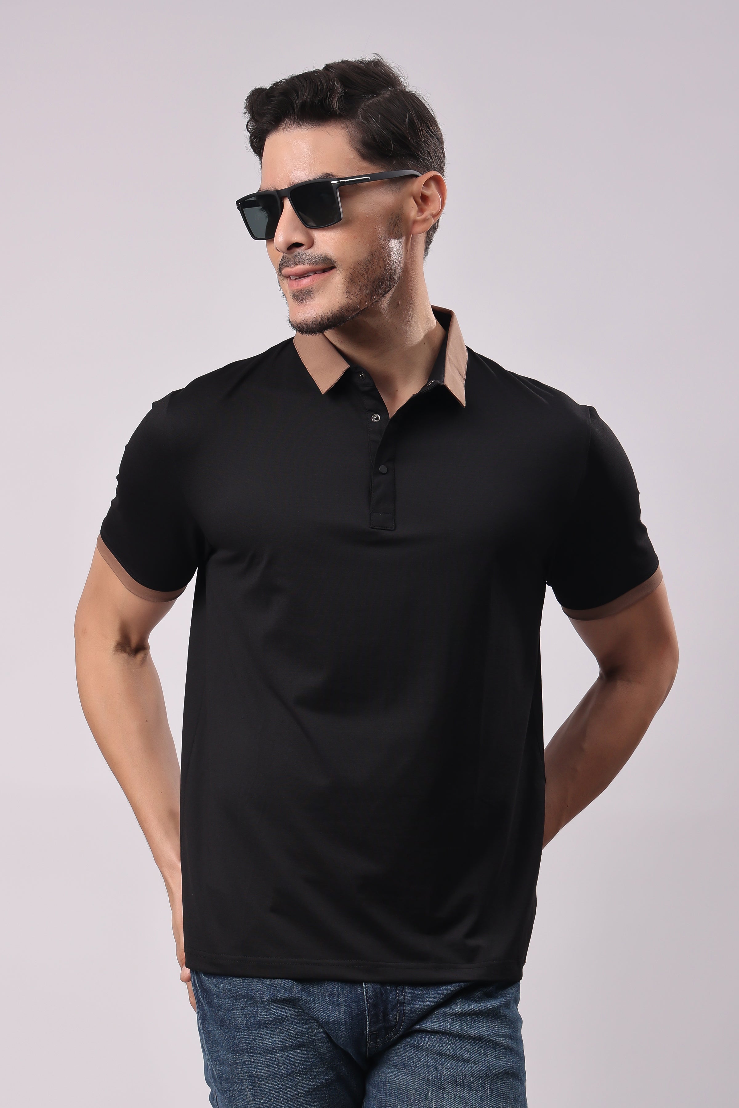 STYLOX SOLID POLO T-SHIRT - Stylox