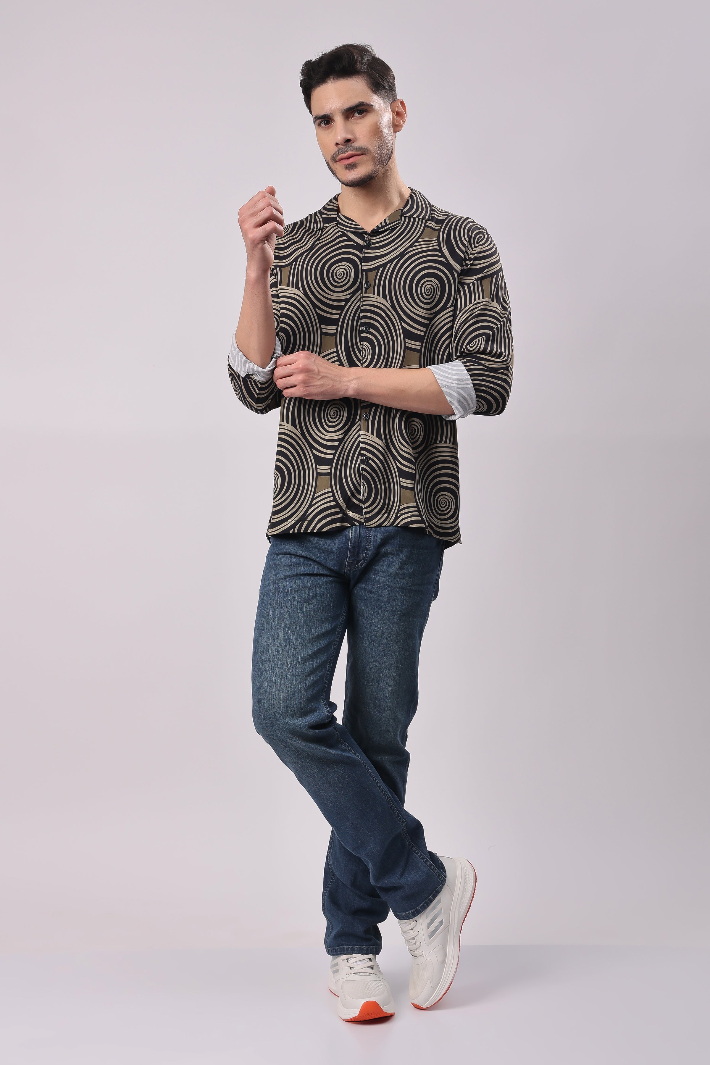 Stylox Mens Full Sleeve Print Shirt - Stylox