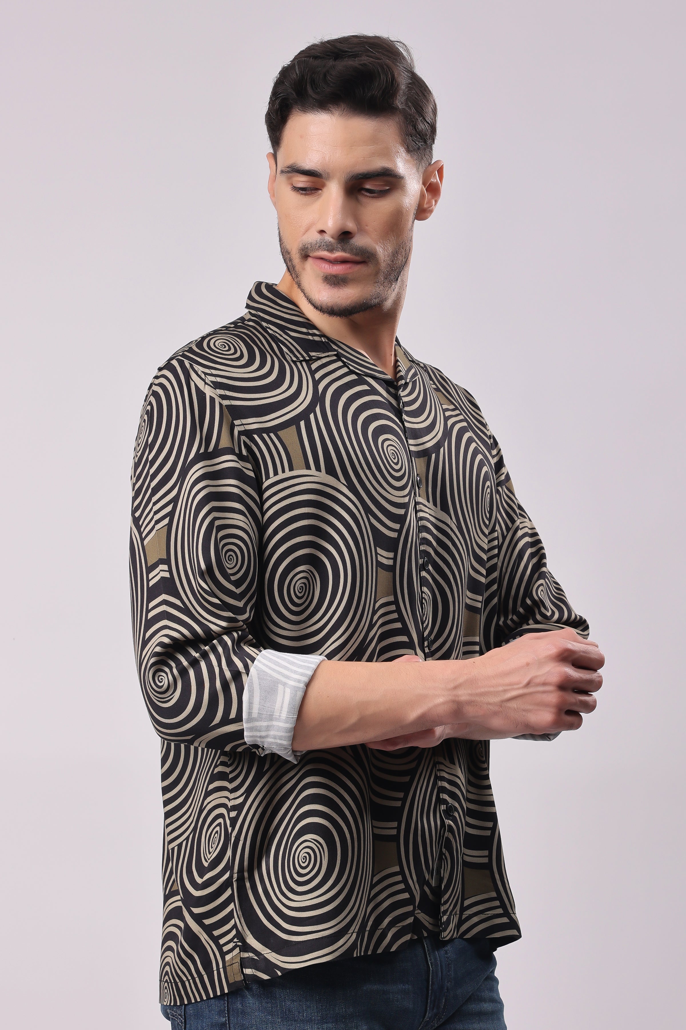 Stylox Mens Full Sleeve Print Shirt - Stylox