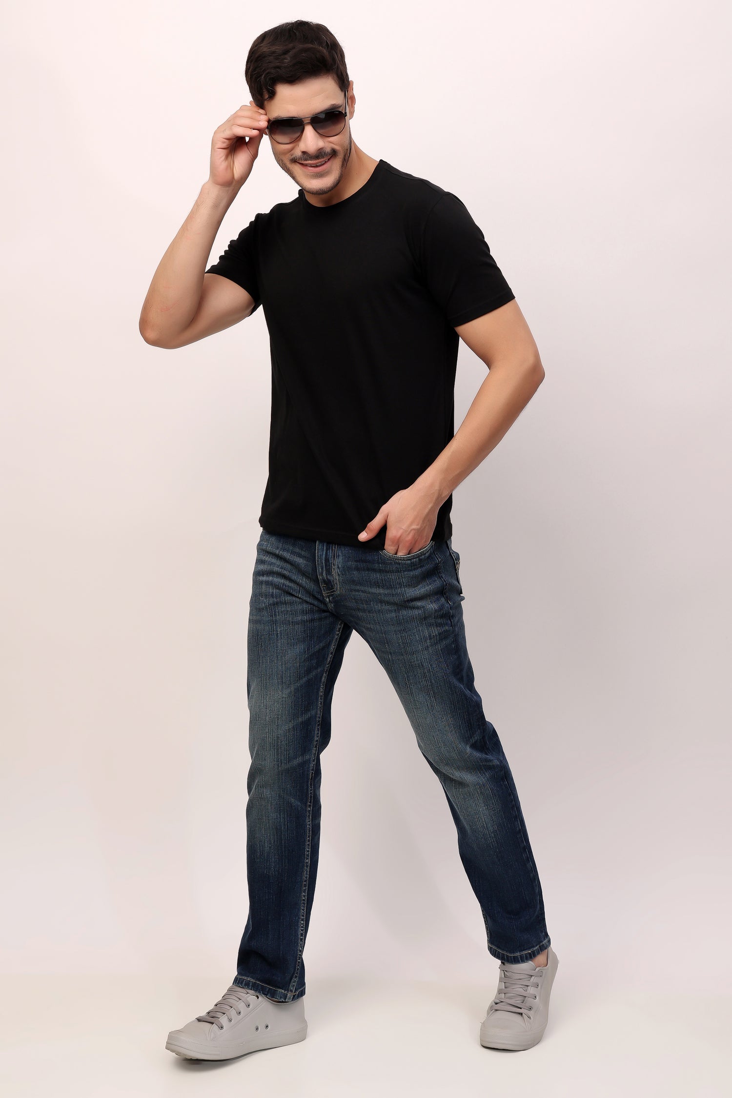 Stylox Men’s Regular Fit Round Neck Half Sleeve Solid T-Shirt | Premium Cotton Plain Casual Tee for Everyday Wear