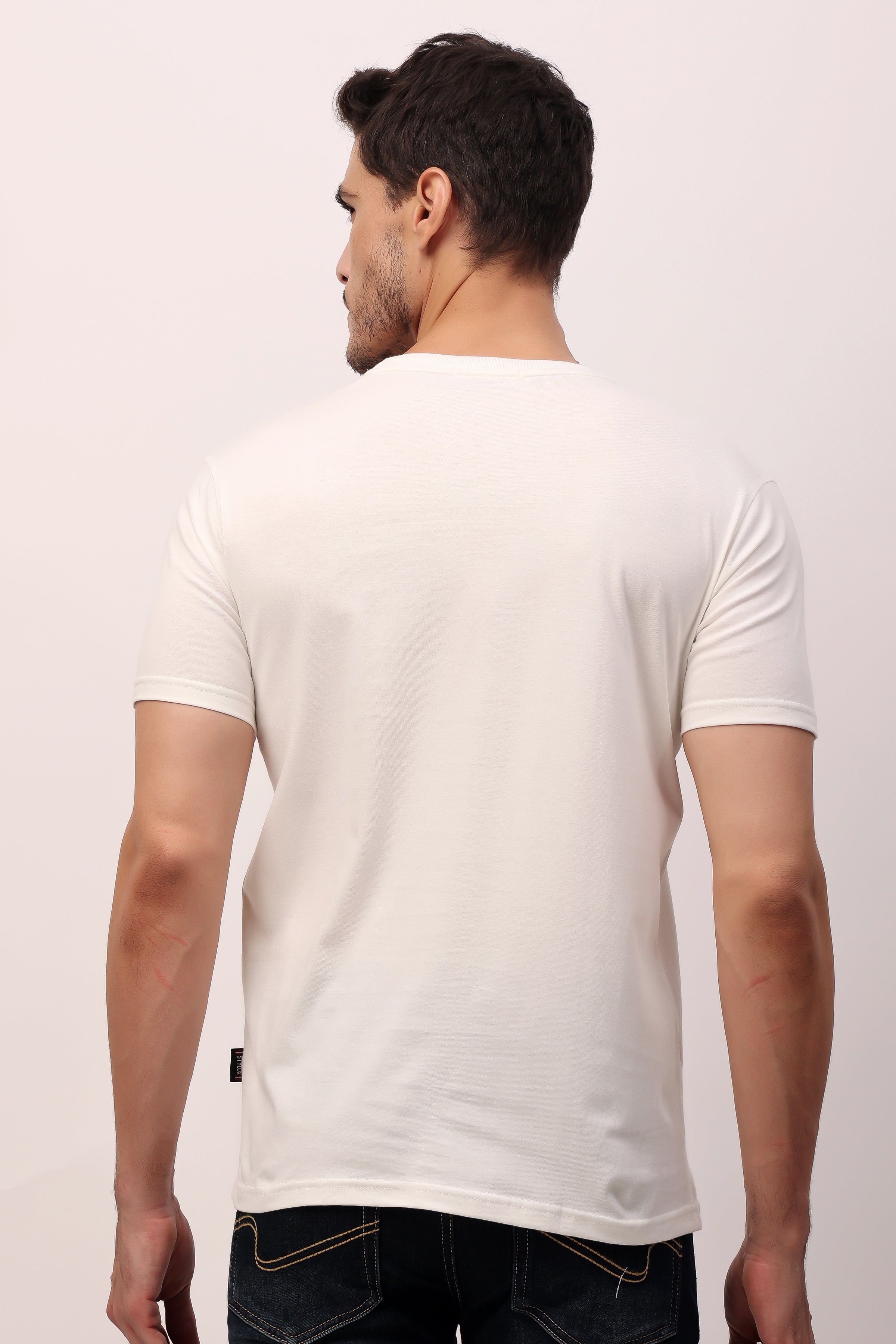 Stylox Men’s Regular Fit Round Neck Half Sleeve Solid T-Shirt | Premium Cotton Plain Casual Tee for Everyday Wear - Stylox
