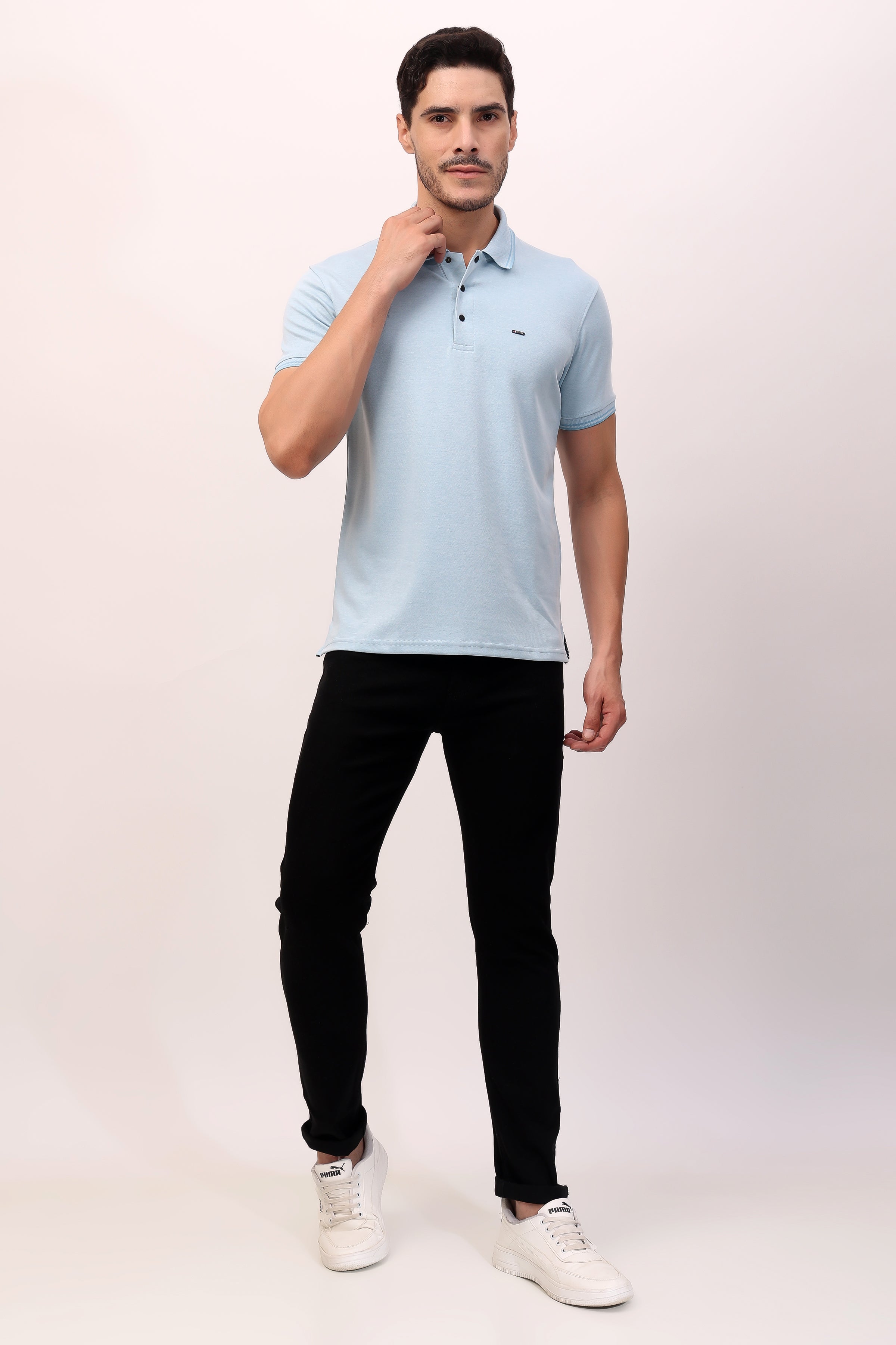 STYLOX Men's Half Sleeve Solid Polo T-shirt - Stylox