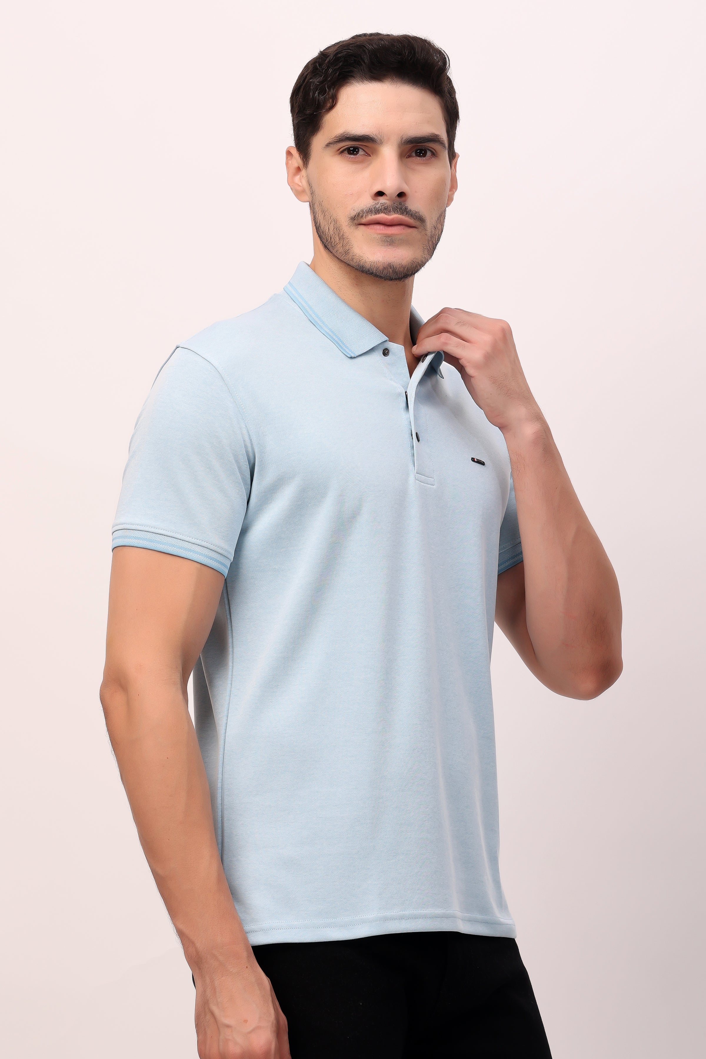 STYLOX Men's Half Sleeve Solid Polo T-shirt - Stylox
