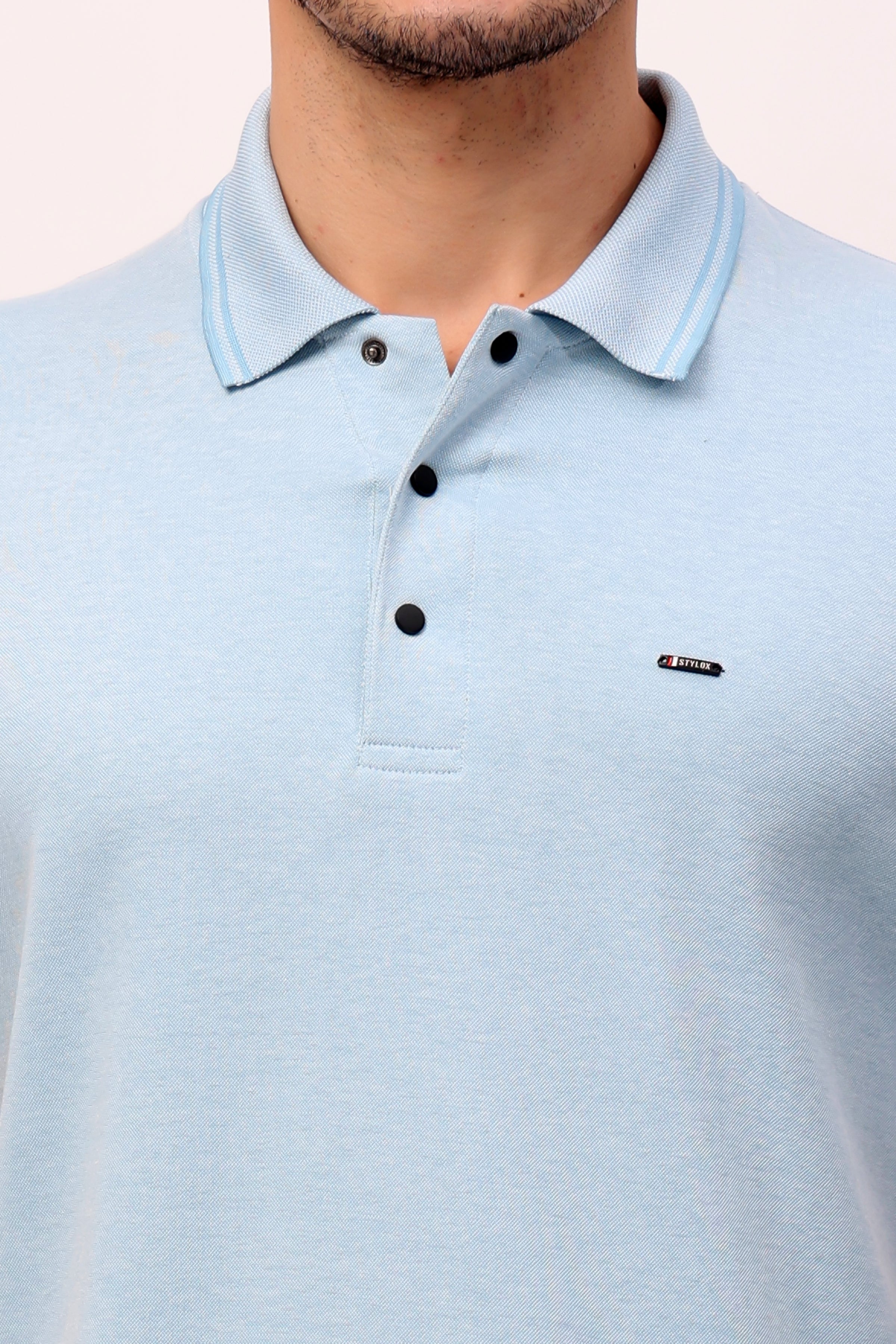 STYLOX Men's Half Sleeve Solid Polo T-shirt - Stylox