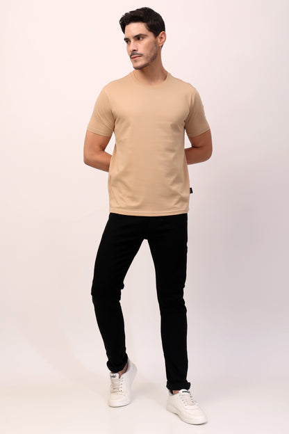 Stylox Men’s Regular Fit Round Neck Half Sleeve Solid T-Shirt | Premium Cotton Plain Casual Tee for Everyday Wear