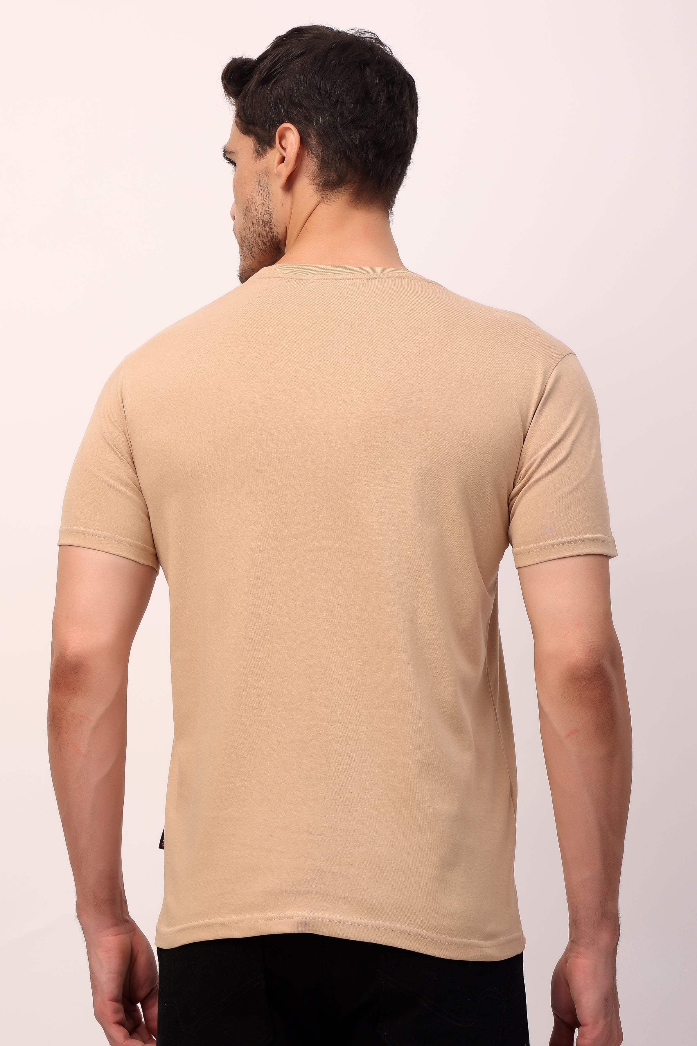 Stylox Men’s Regular Fit Round Neck Half Sleeve Solid T-Shirt | Premium Cotton Plain Casual Tee for Everyday Wear - Stylox