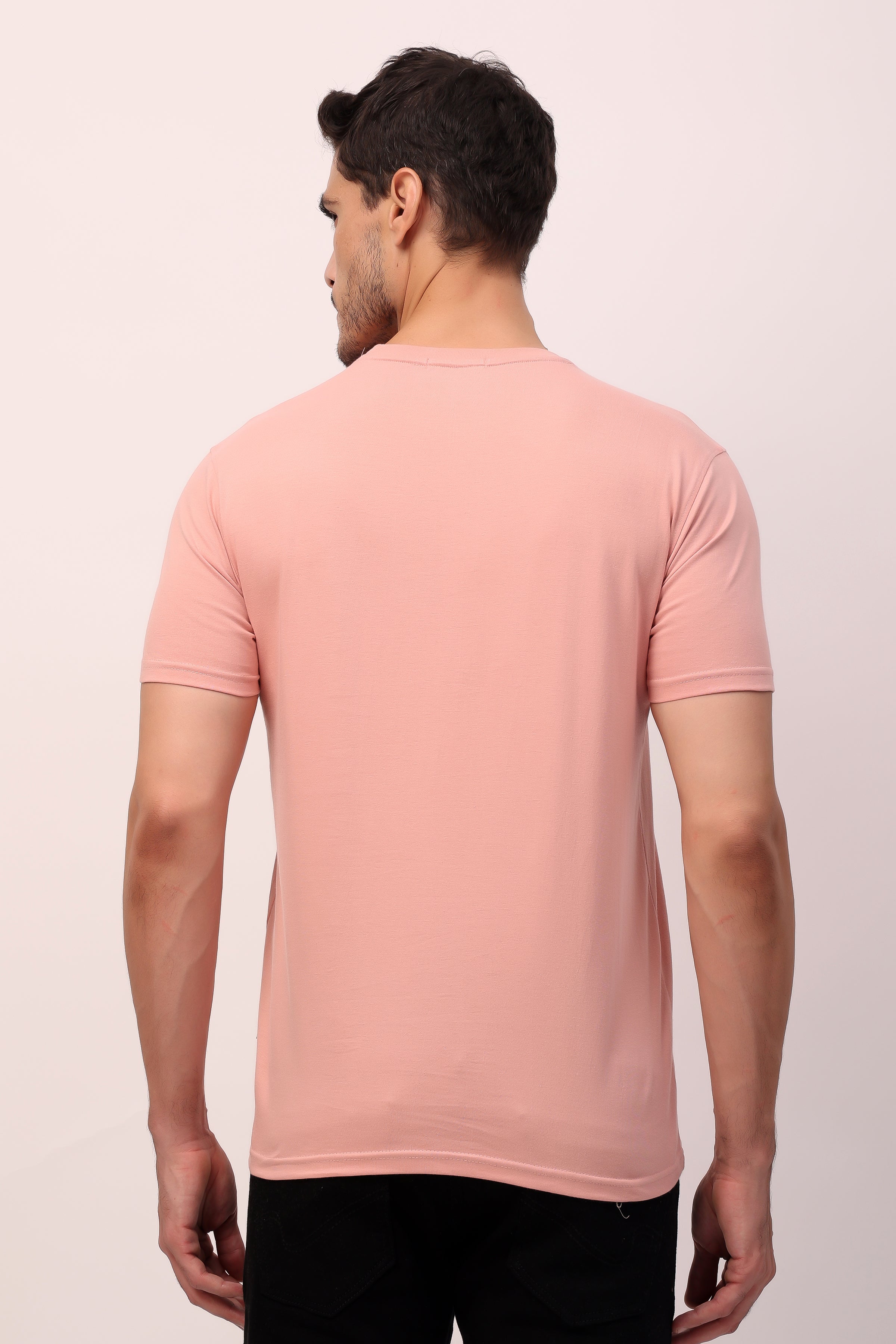 Stylox Men’s Regular Fit Round Neck Half Sleeve Solid T-Shirt | Premium Cotton Plain Casual Tee for Everyday Wear - Stylox