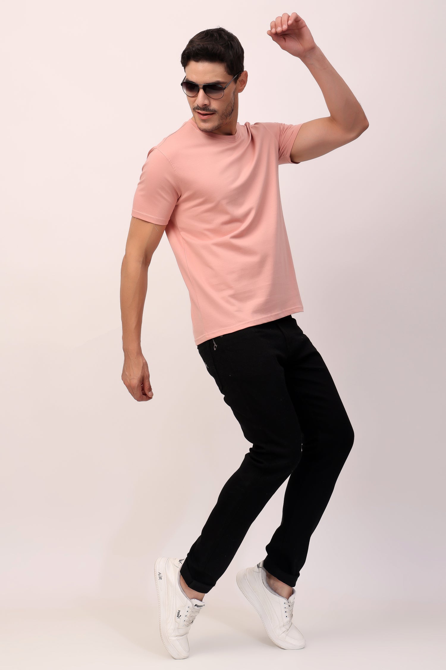 Stylox Men’s Regular Fit Round Neck Half Sleeve Solid T-Shirt | Premium Cotton Plain Casual Tee for Everyday Wear