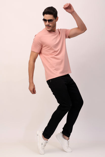 Stylox Men’s Regular Fit Round Neck Half Sleeve Solid T-Shirt | Premium Cotton Plain Casual Tee for Everyday Wear