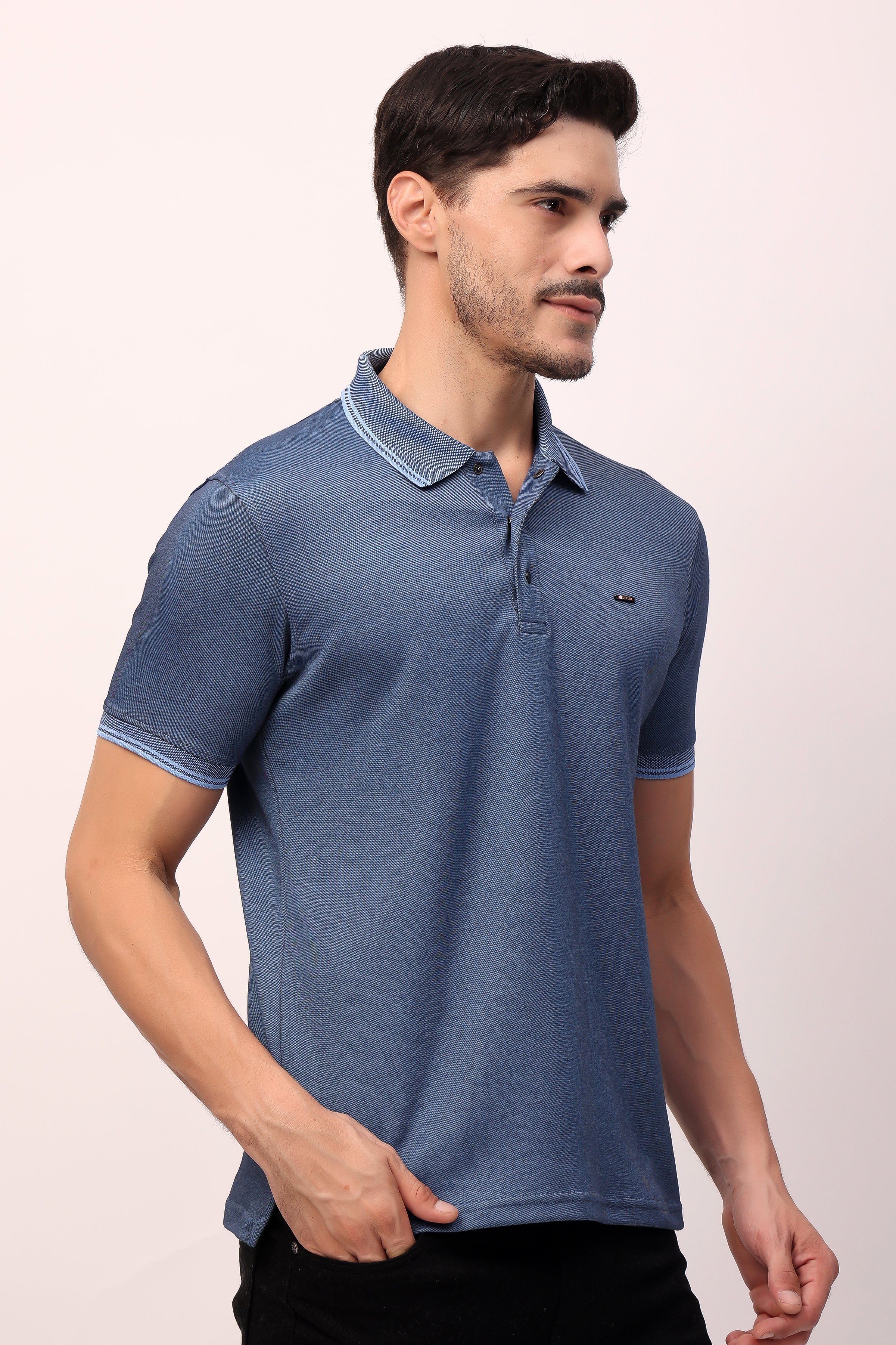 STYLOX Men's Half Sleeve Solid Polo T-shirt - Stylox