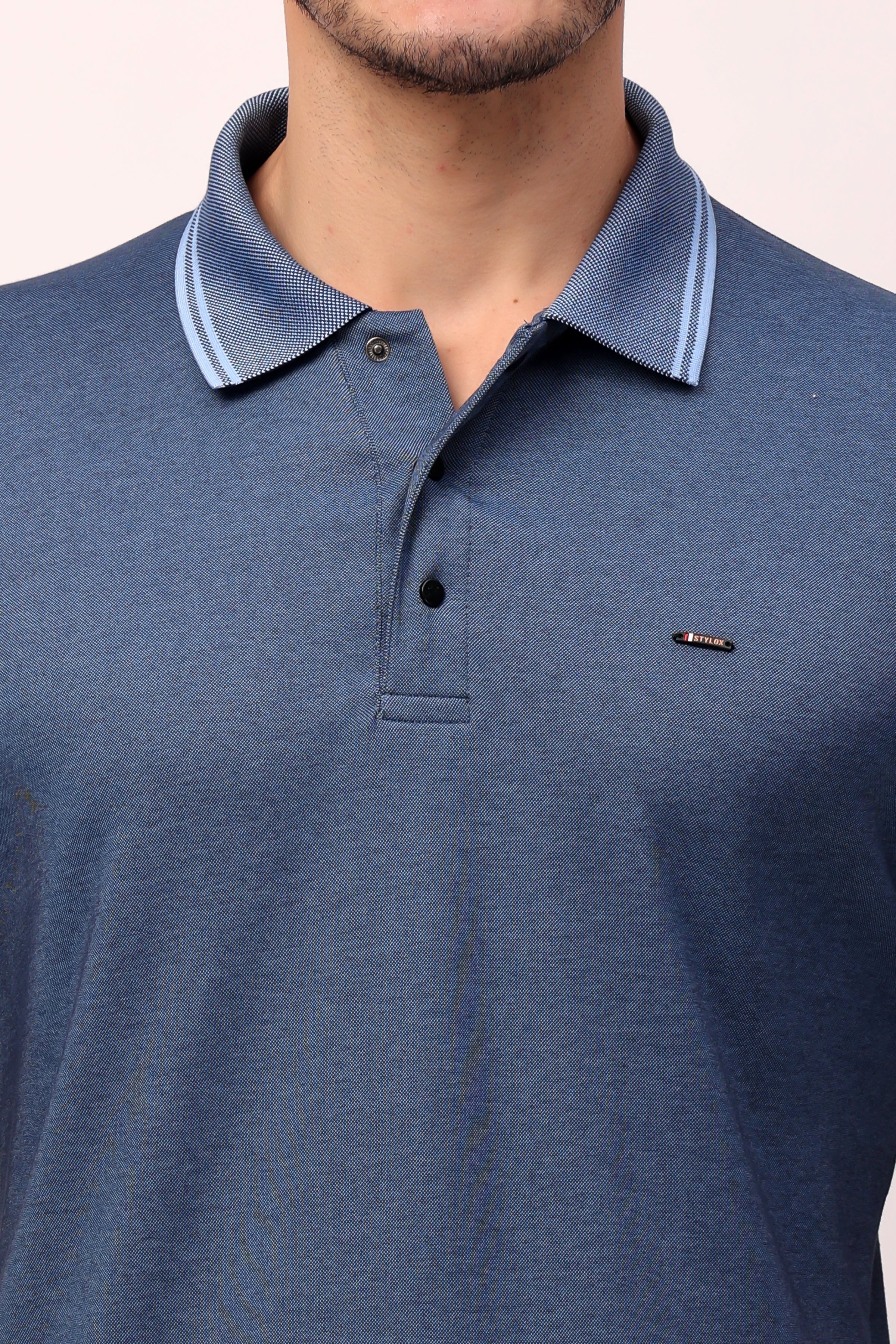 STYLOX Men's Half Sleeve Solid Polo T-shirt - Stylox