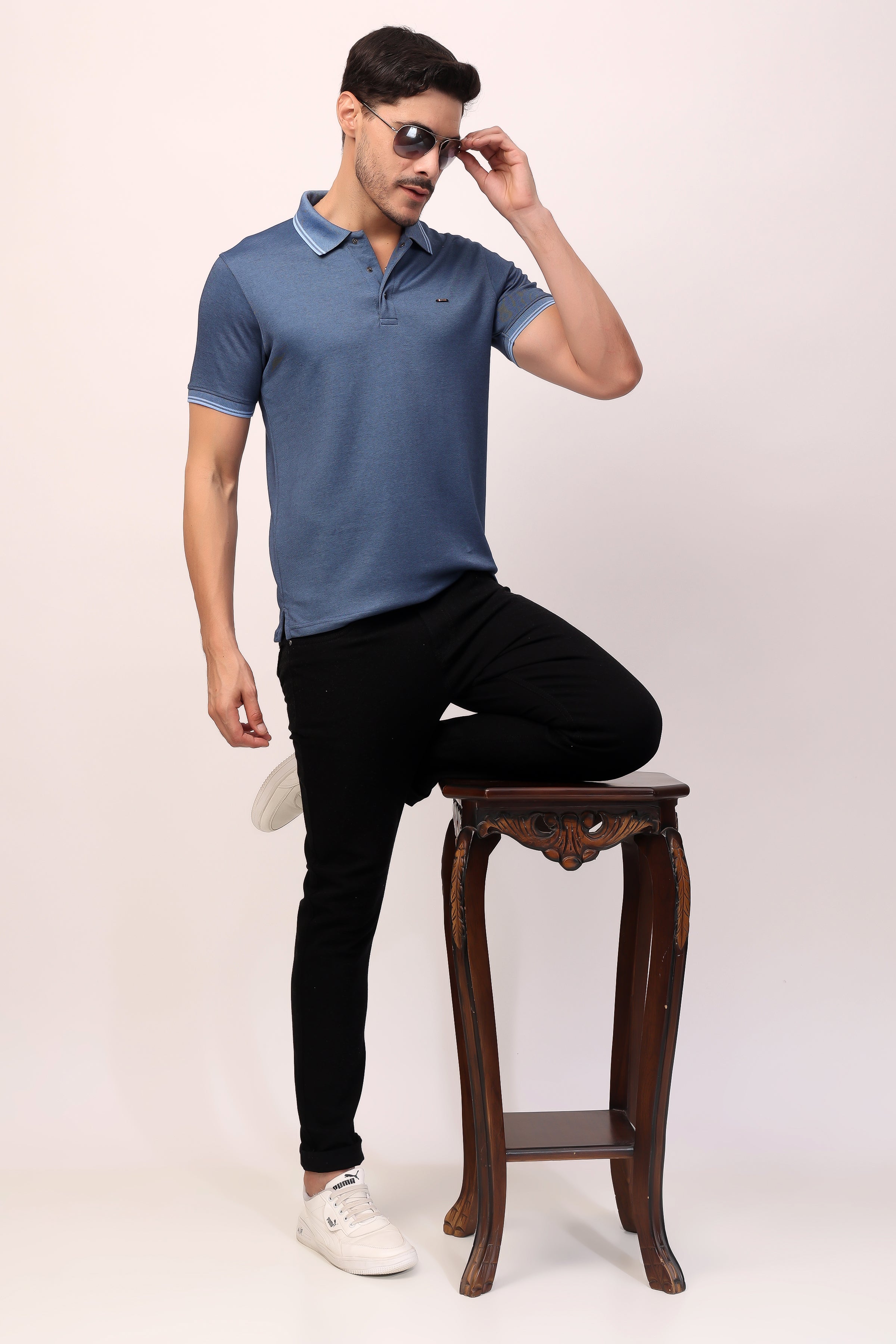 STYLOX Men's Half Sleeve Solid Polo T-shirt - Stylox