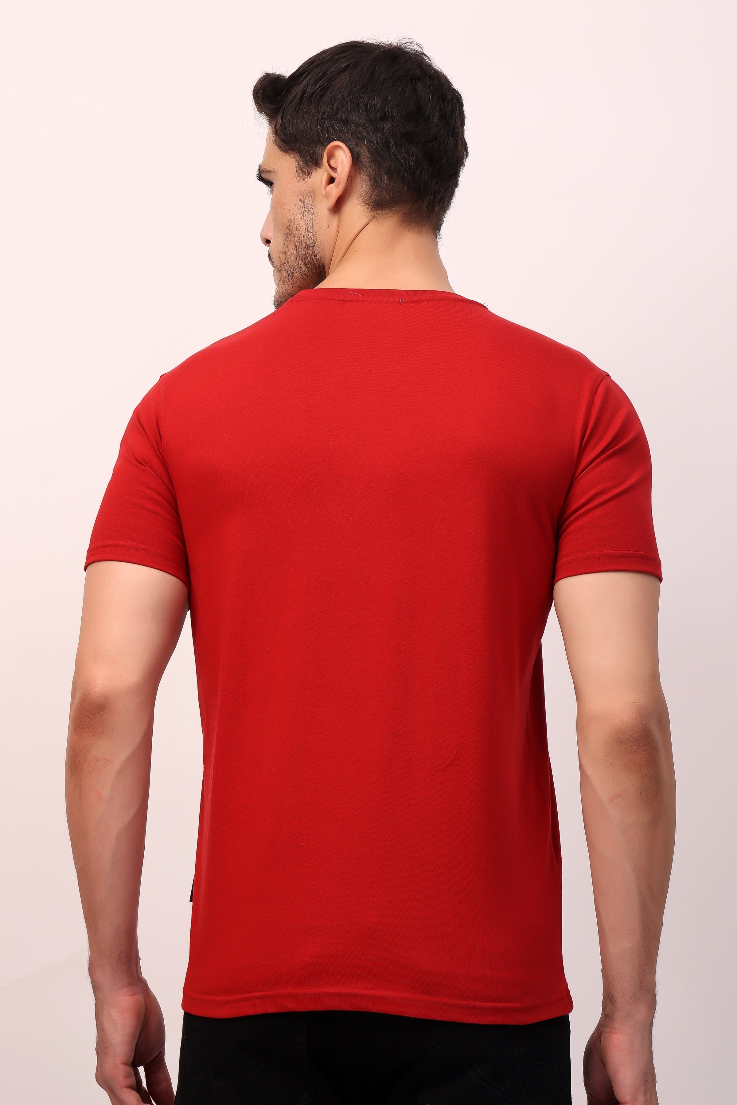 Stylox Men’s Regular Fit Round Neck Half Sleeve Solid T-Shirt | Premium Cotton Plain Casual Tee for Everyday Wear - Stylox