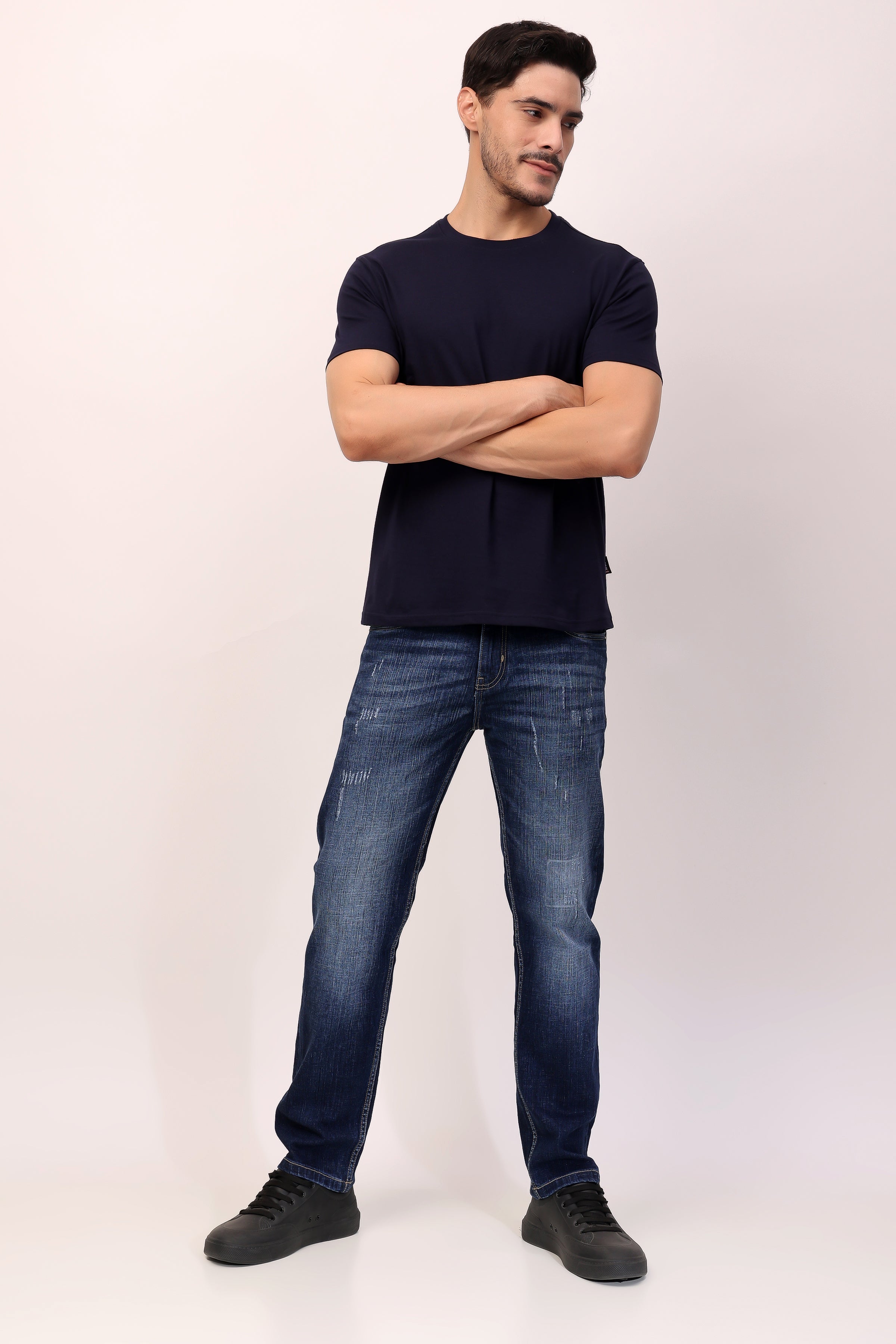 Stylox Men’s Regular Fit Round Neck Half Sleeve Solid T-Shirt | Premium Cotton Plain Casual Tee for Everyday Wear - Stylox