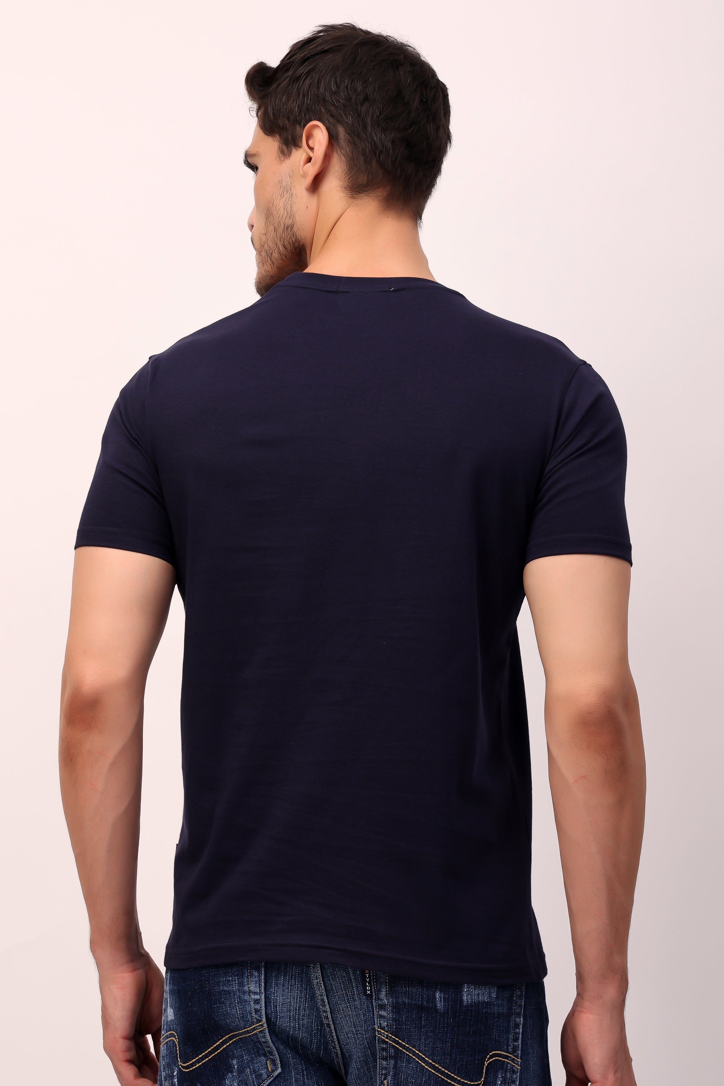Stylox Men’s Regular Fit Round Neck Half Sleeve Solid T-Shirt | Premium Cotton Plain Casual Tee for Everyday Wear - Stylox