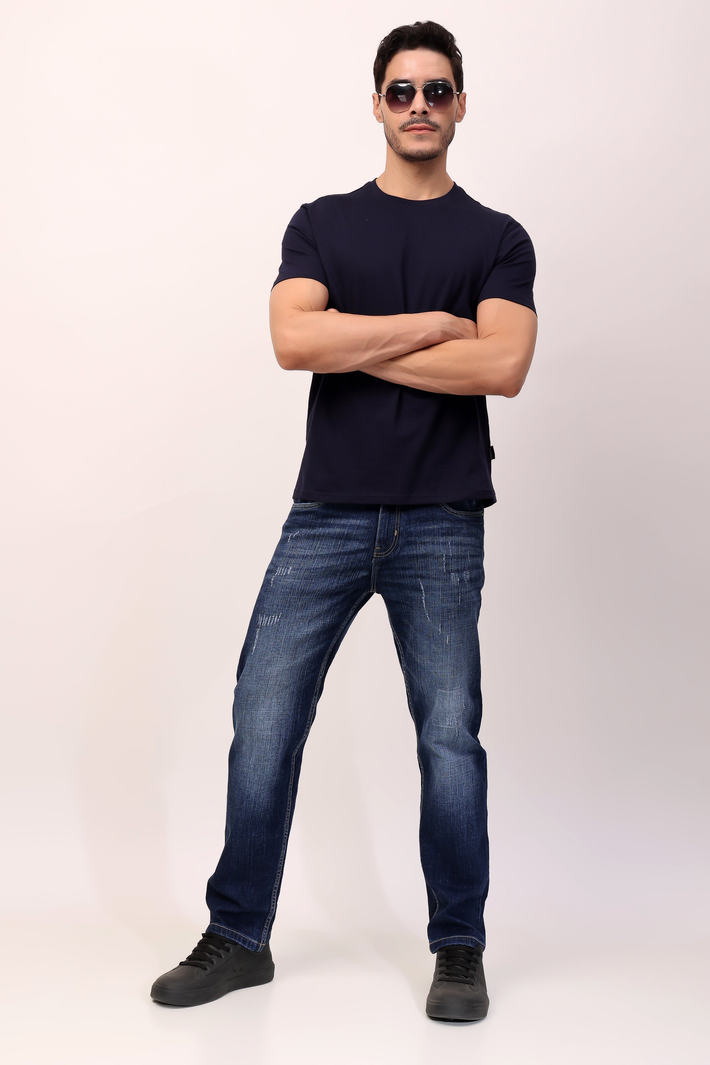 Stylox Men’s Regular Fit Round Neck Half Sleeve Solid T-Shirt | Premium Cotton Plain Casual Tee for Everyday Wear - Stylox