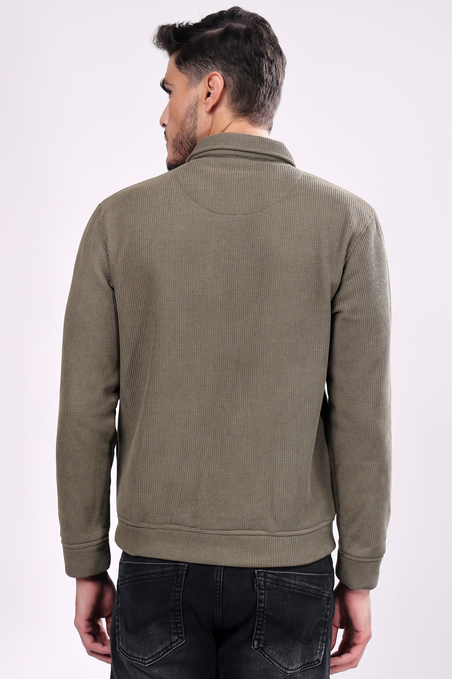 STYLOX Zipper Neck SWEATSHIRT For Men
