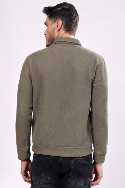 STYLOX Zipper Neck SWEATSHIRT For Men