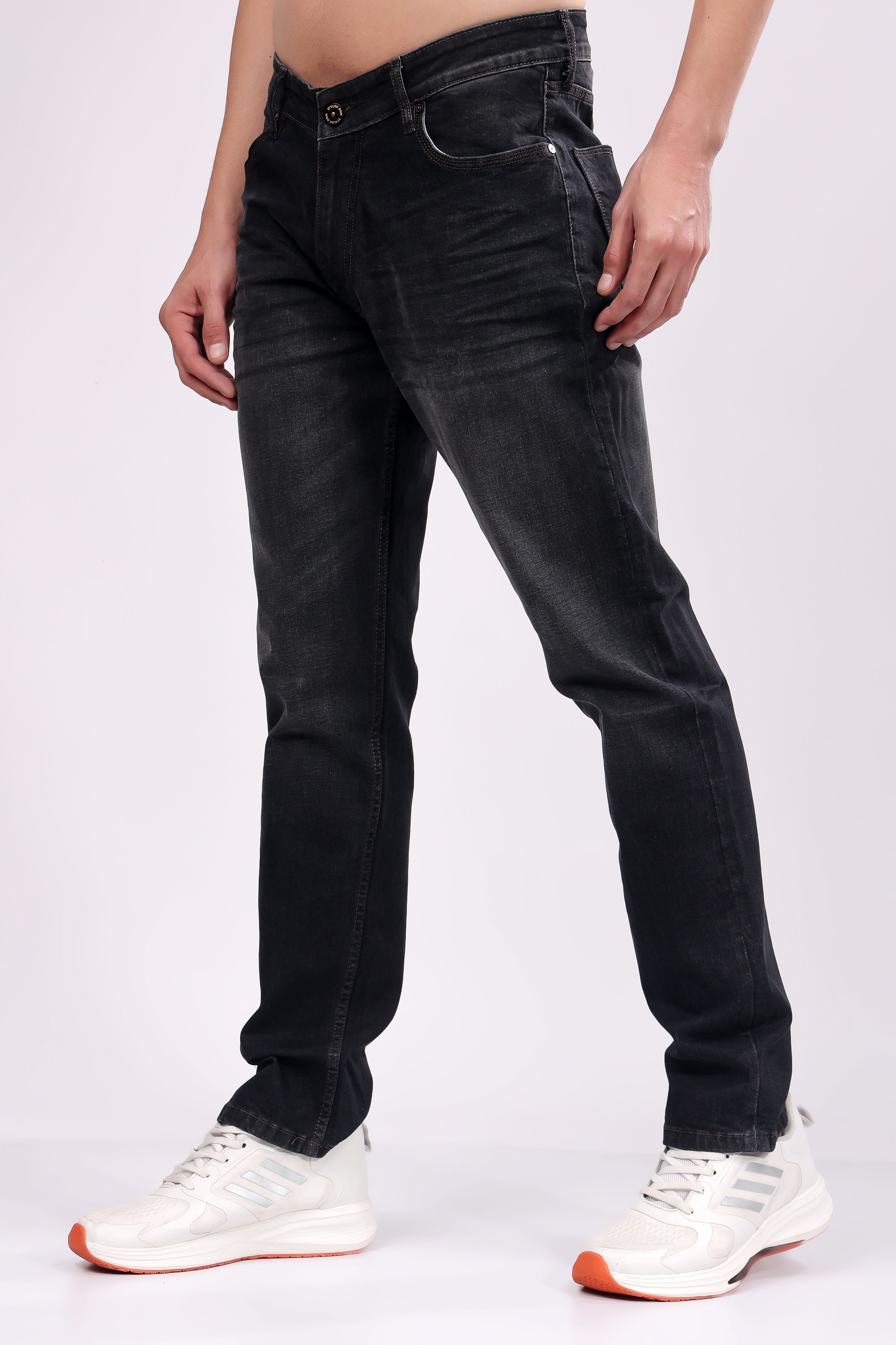 Stylox Men Slim Fit Denim Jeans - Dark Grey, - 5310-11211 - Stylox