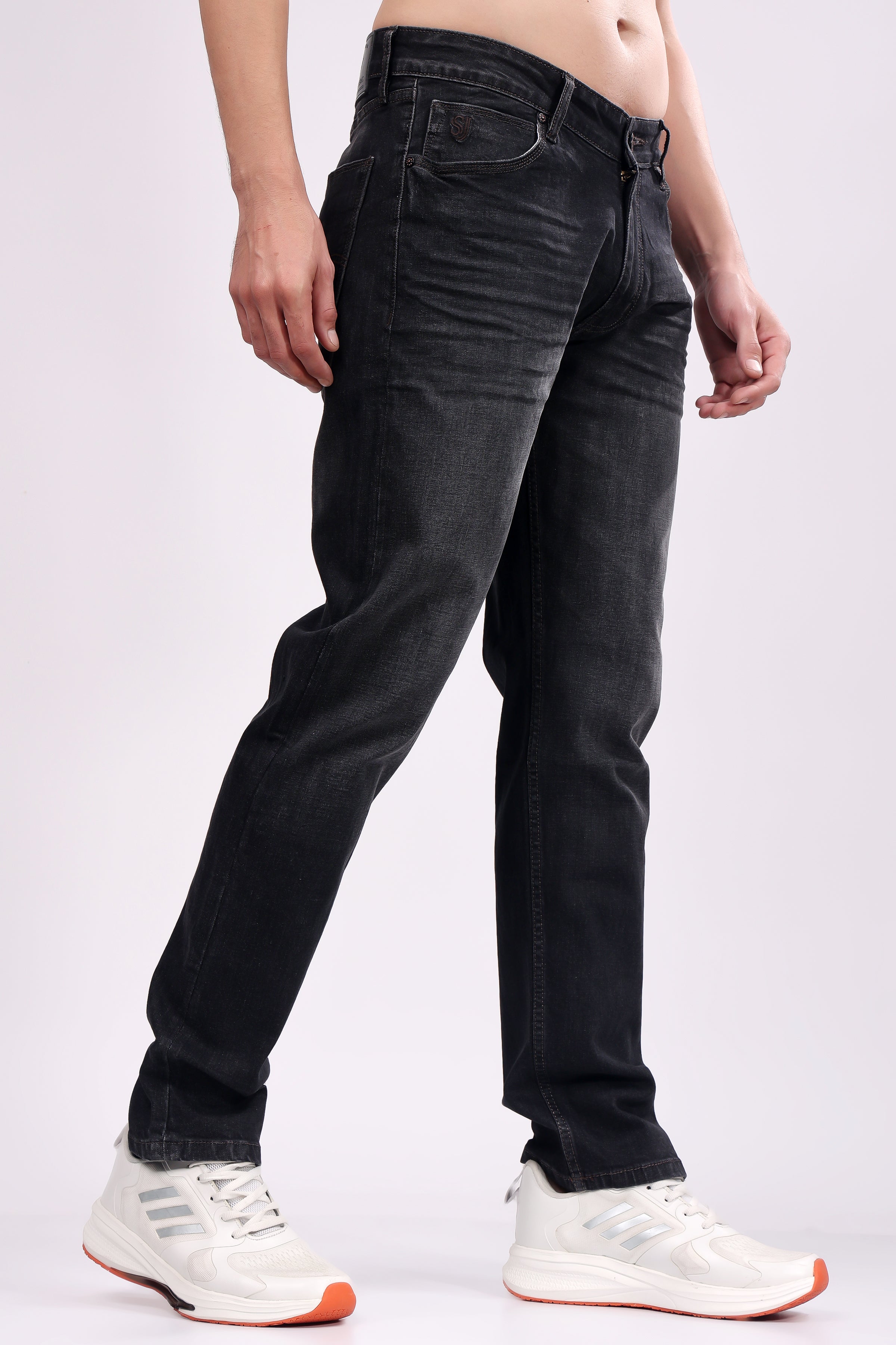 Stylox Men Slim Fit Denim Jeans - Dark Grey, - 5310-11211 - Stylox