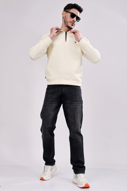 STYLOX Zipper Neck SWEATSHIRT For Men
