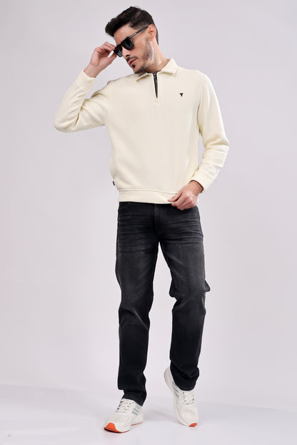 STYLOX Zipper Neck SWEATSHIRT For Men