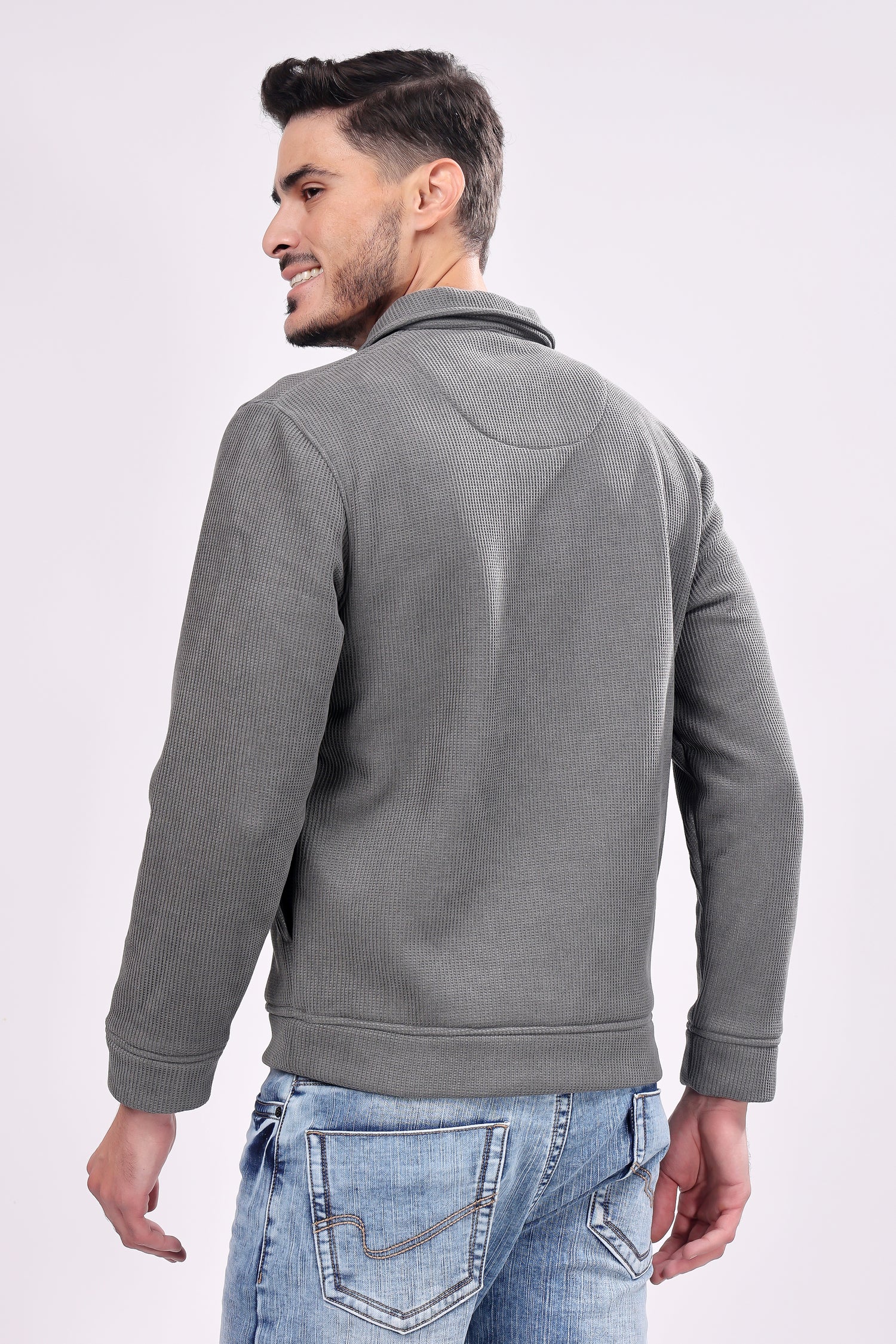 STYLOX Zipper Neck SWEATSHIRT For Men