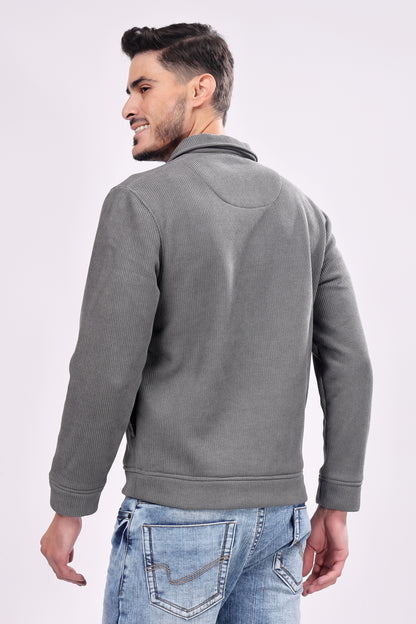 STYLOX Zipper Neck SWEATSHIRT For Men