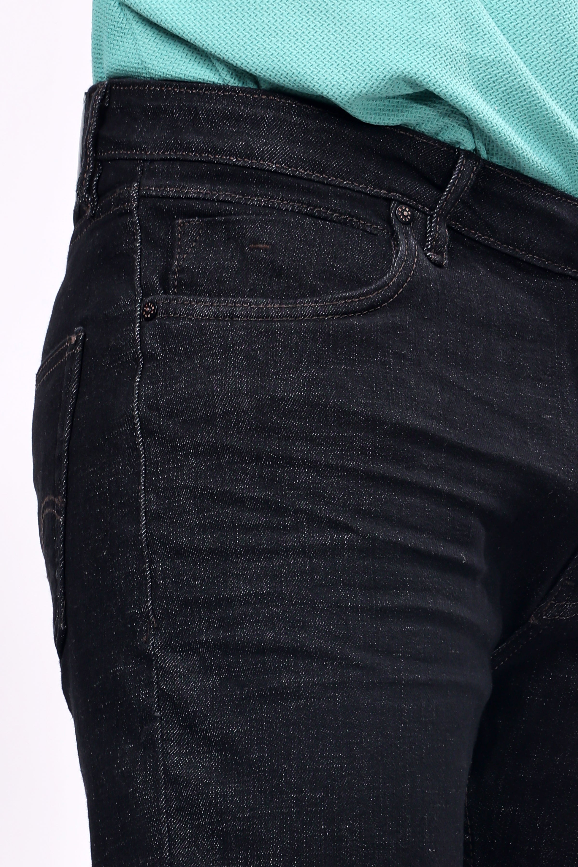 Stylox Slim Fit Denim Jeans for Men - Black -  5310-11229 - Stylox