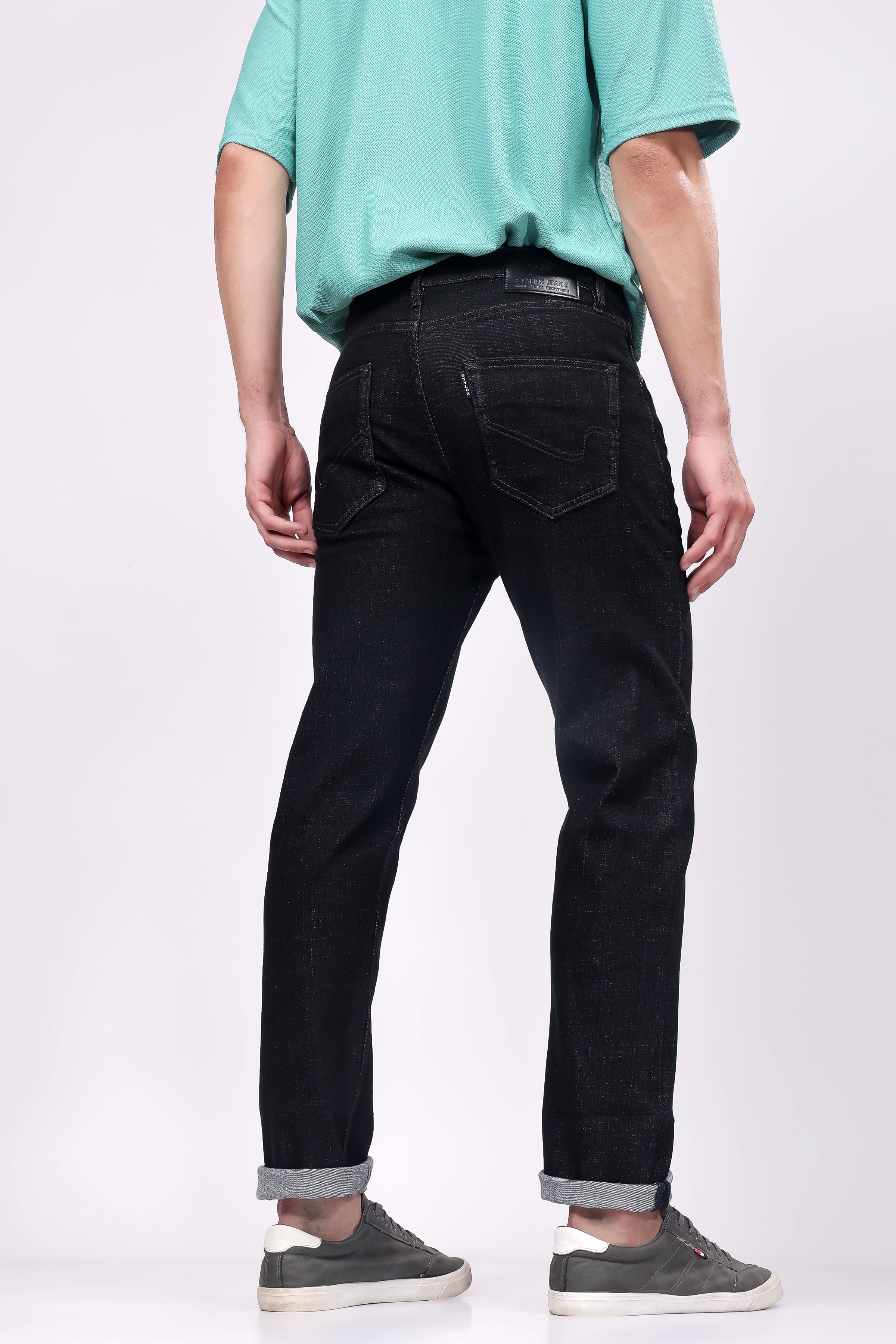 Stylox Slim Fit Denim Jeans for Men - Black -  5310-11229 - Stylox
