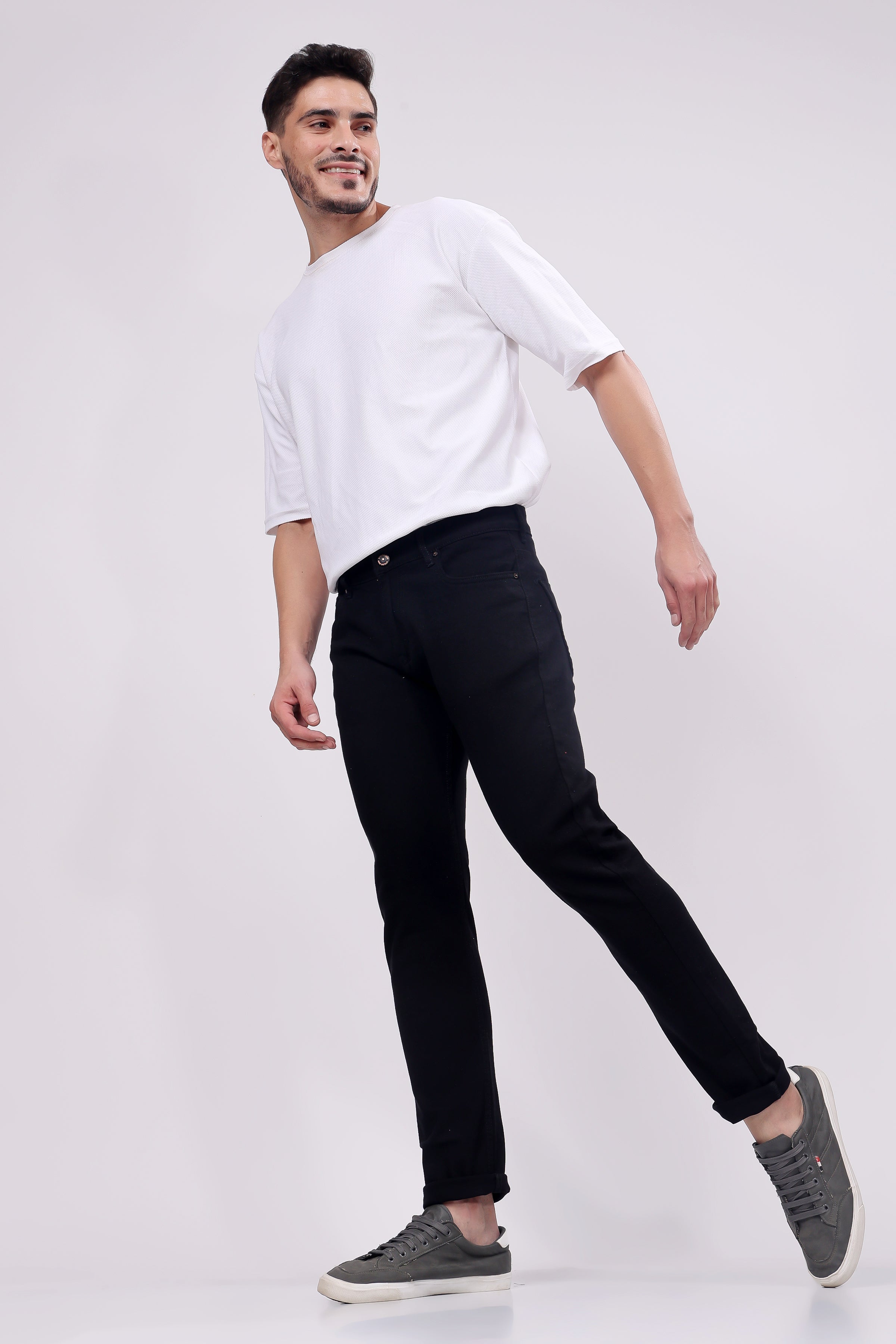 Stylox Men’s Slim Fit Denim Jeans - Black,  - 5810-11223 - Stylox