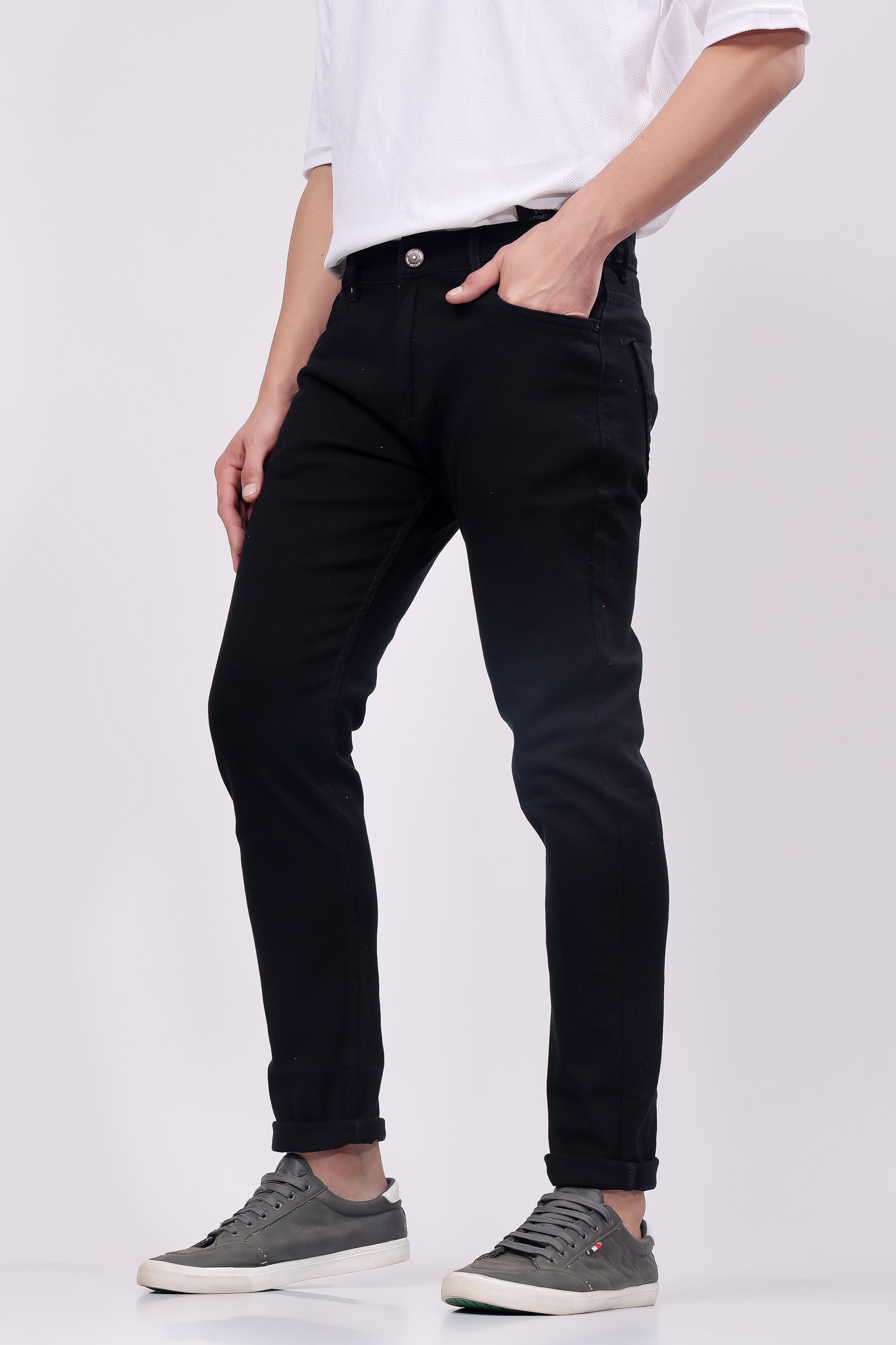 Stylox Men’s Slim Fit Denim Jeans - Black,  - 5810-11223 - Stylox