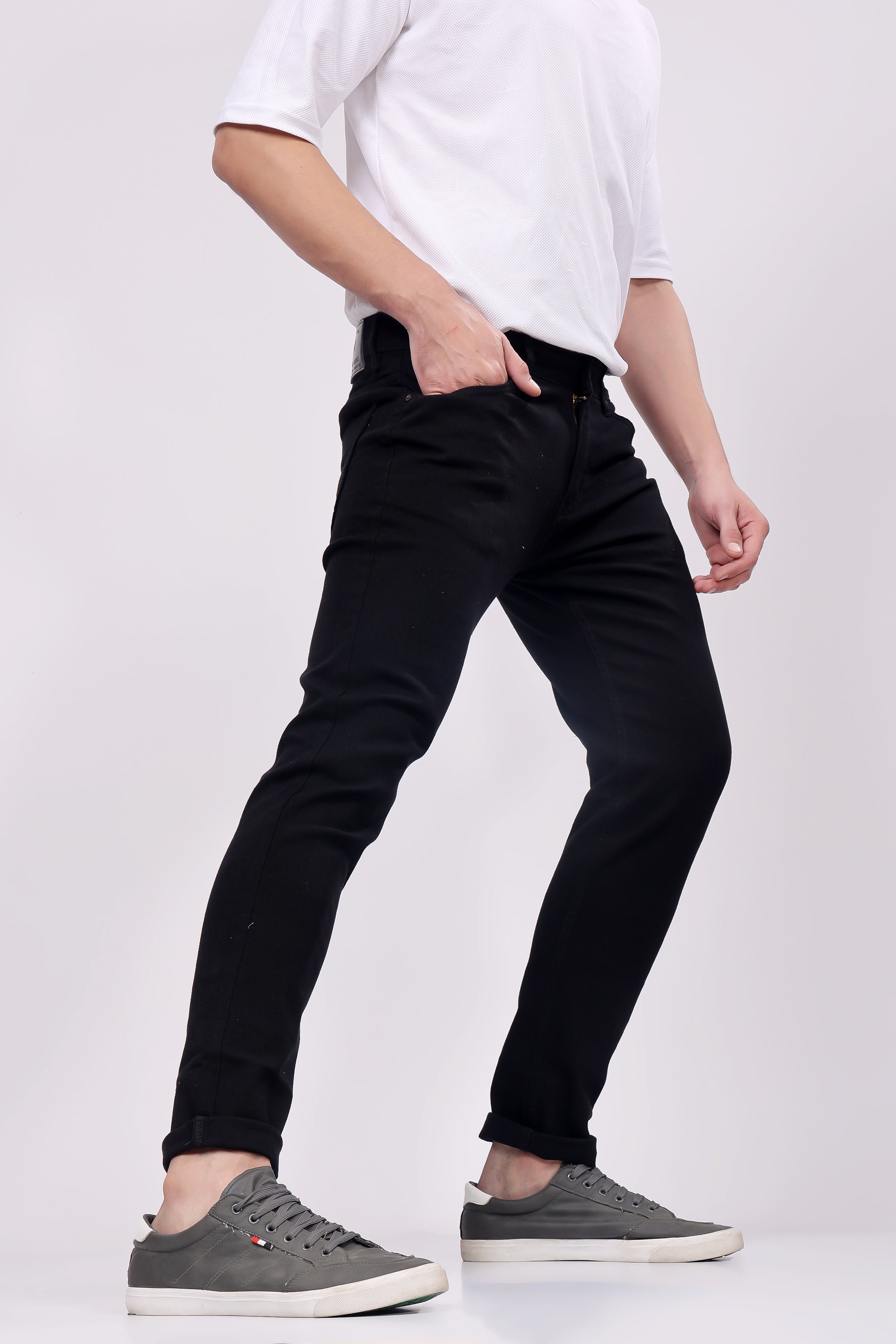 Stylox Men’s Slim Fit Denim Jeans - Black,  - 5810-11223 - Stylox