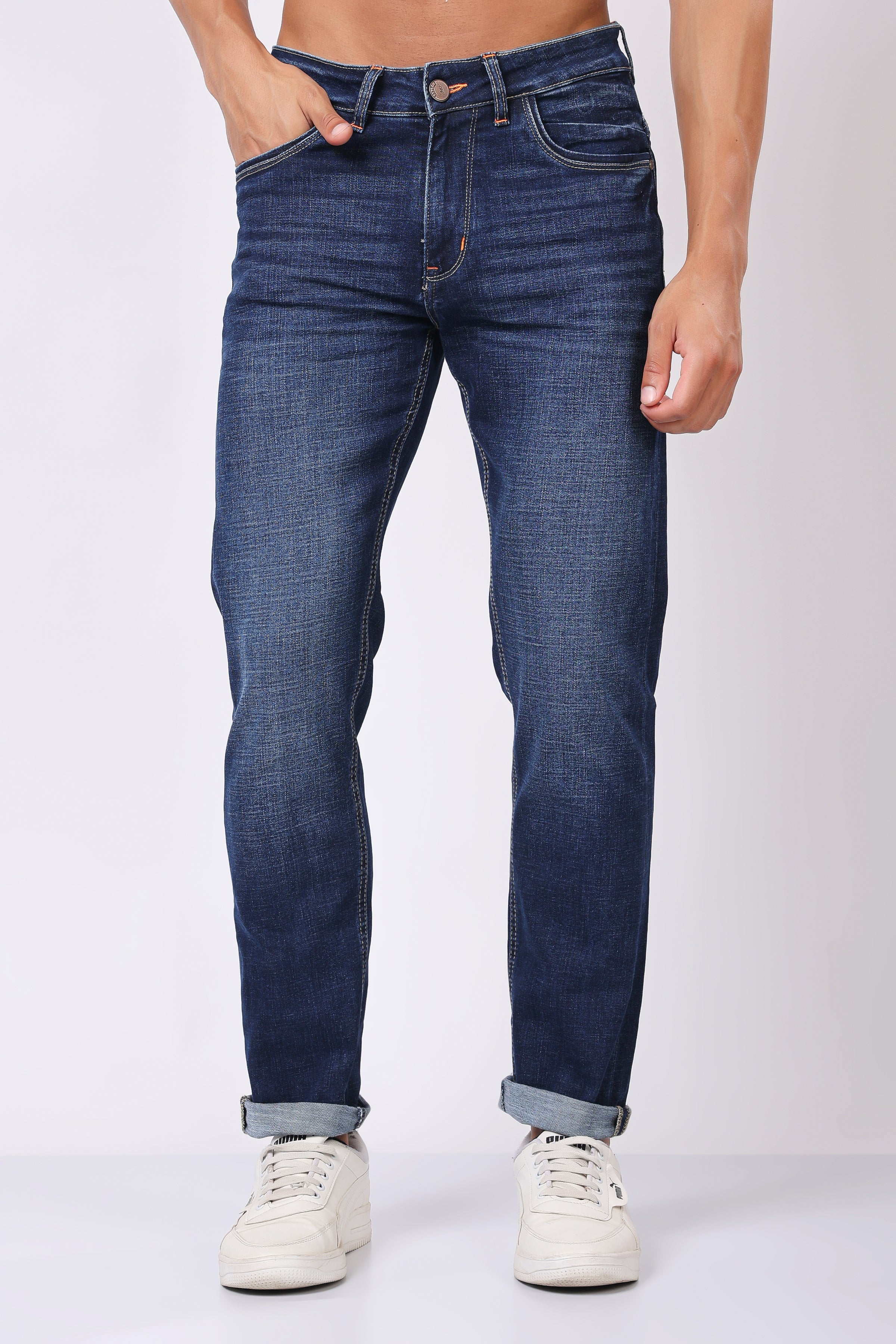 Stylox Redefine Slim Fit Men's Denim Jeans -  Dark Blue, Light Blue, Mid Dark Blue |