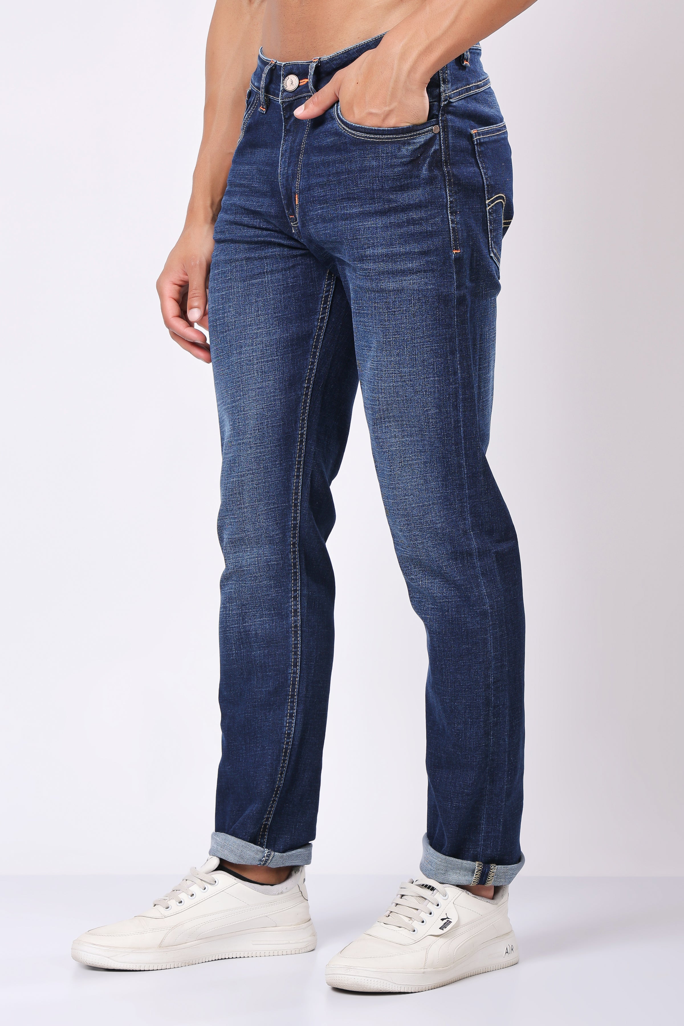 Stylox Redefine Slim Fit Men's Denim Jeans -  Dark Blue, Light Blue, Mid Dark Blue |