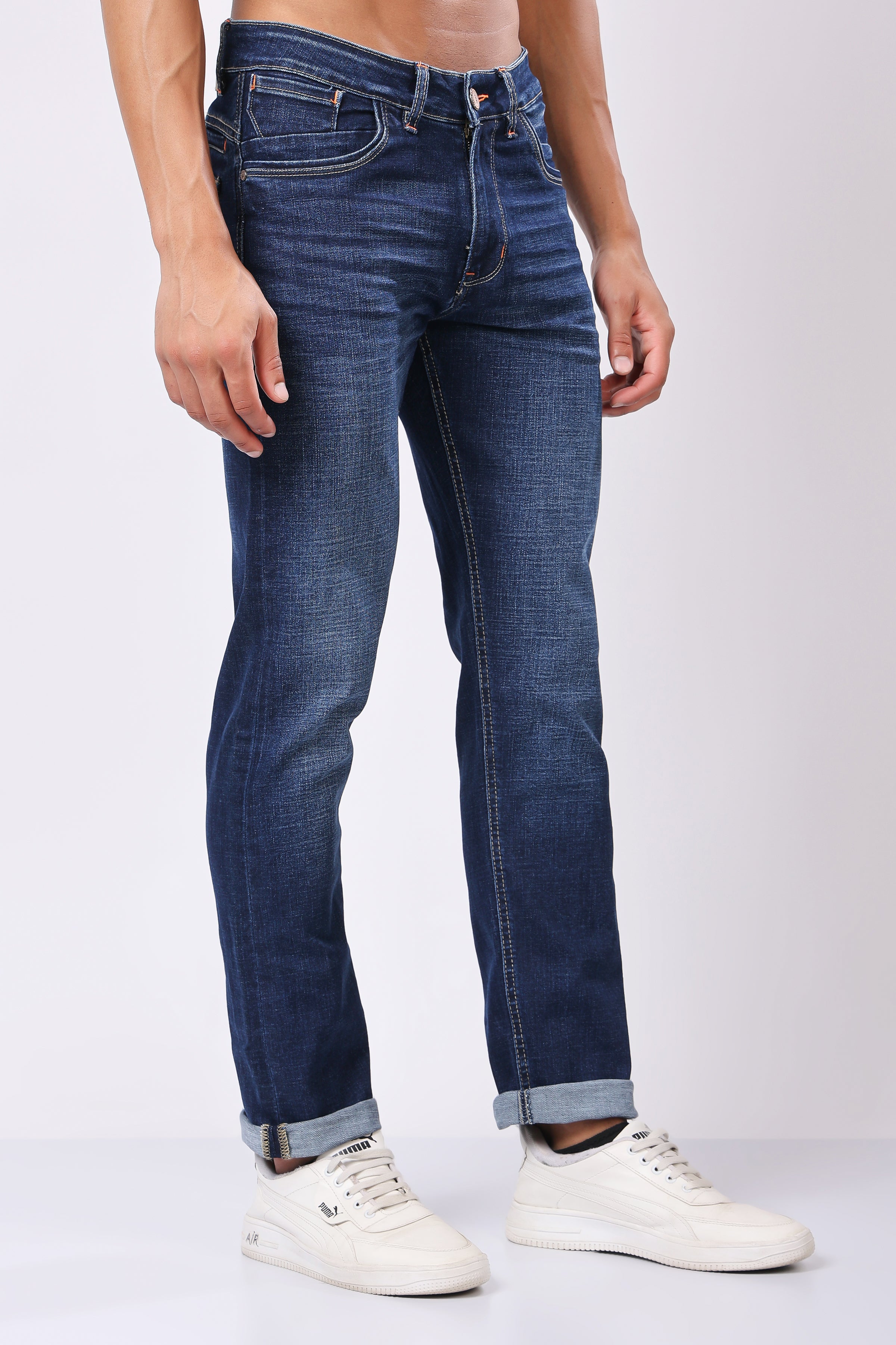 Stylox Redefine Slim Fit Men's Denim Jeans -  Dark Blue, Light Blue, Mid Dark Blue |
