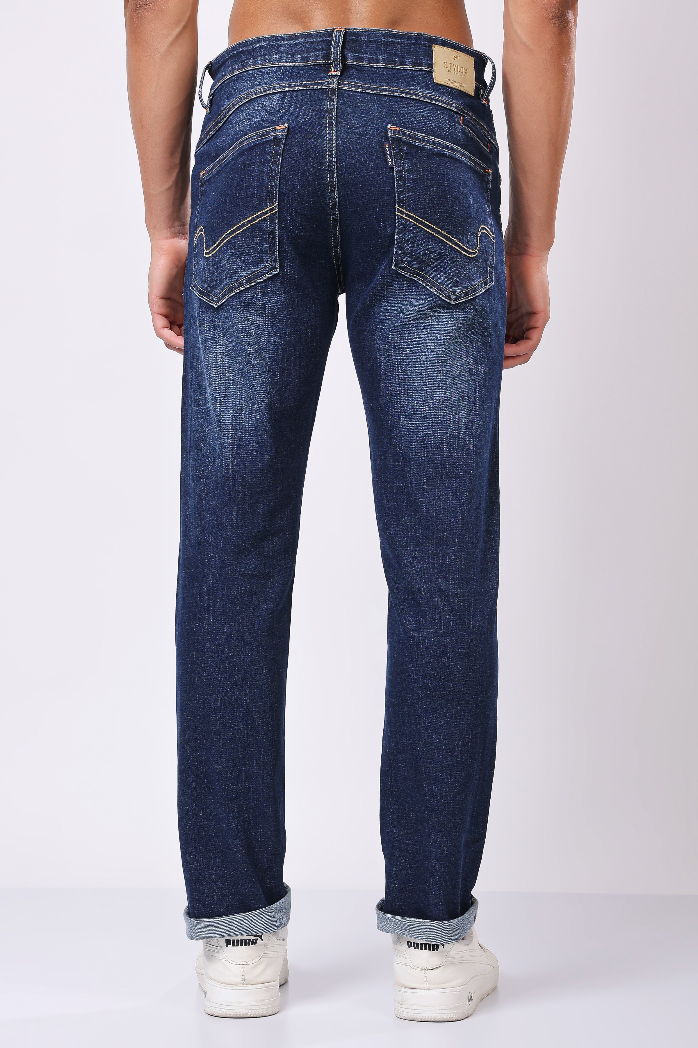 Stylox Redefine Slim Fit Men's Denim Jeans -  Dark Blue, Light Blue, Mid Dark Blue |