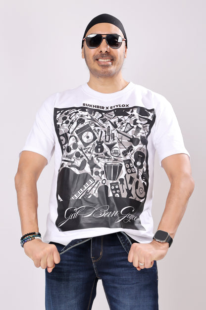 Stylox Men’s Oversized Round Neck Half Sleeve Printed T-Shirt | Premium Cotton Loose Fit Graphic Tee for Streetwear &amp; Casual Style