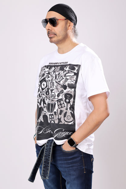 Stylox Men’s Oversized Round Neck Half Sleeve Printed T-Shirt | Premium Cotton Loose Fit Graphic Tee for Streetwear &amp; Casual Style