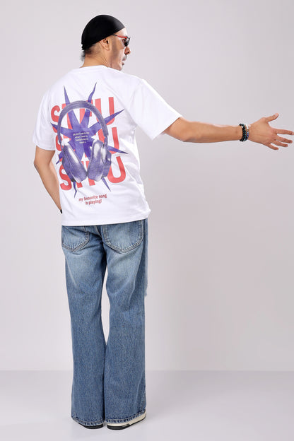 Stylox Men’s Oversized Round Neck Half Sleeve Printed T-Shirt | Premium Cotton Loose Fit Graphic Tee for Streetwear &amp; Casual Style