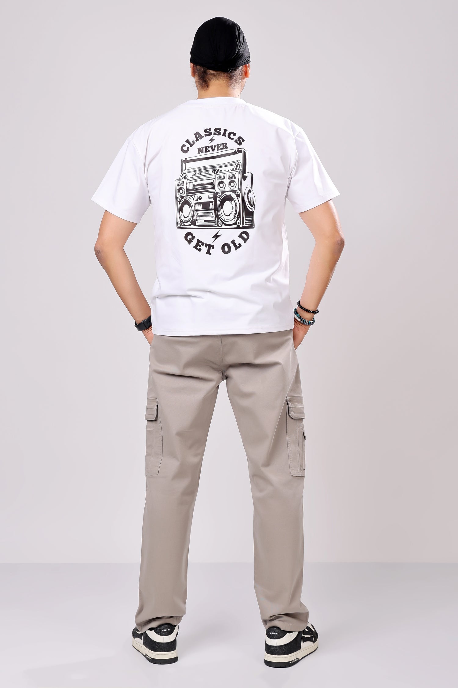 Stylox Men’s Oversized Round Neck Half Sleeve Back Printed T-Shirt | Premium Cotton Loose Fit Graphic Tee for Streetwear &amp; Casual Style