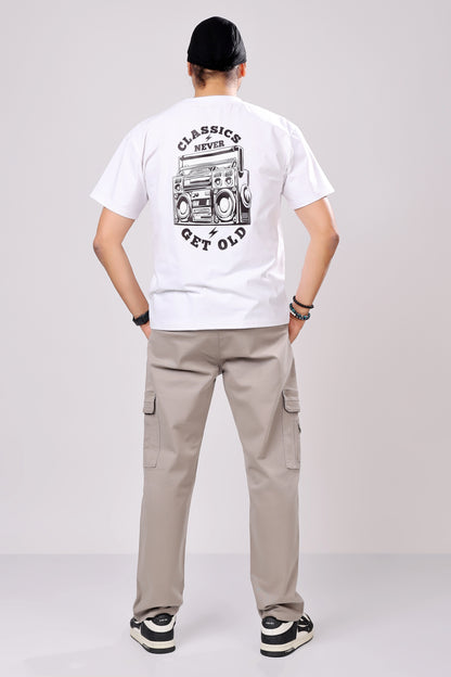 Stylox Men’s Oversized Round Neck Half Sleeve Back Printed T-Shirt | Premium Cotton Loose Fit Graphic Tee for Streetwear &amp; Casual Style