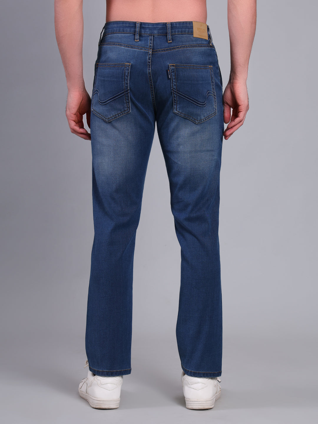 Stylox Men’s Slim Fit Luxury Mid-Rise Stretchable Denim Jeans (Mid Light Blue) - Stylox