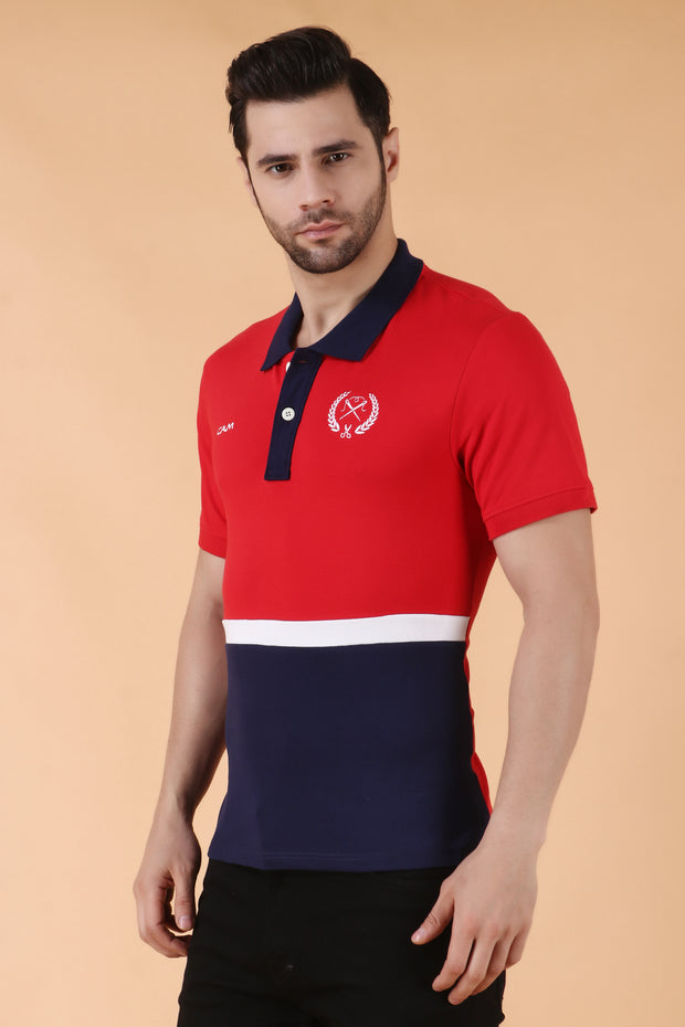 Stylox Men  Polo Collar Slim Fit T-shirt - 67155