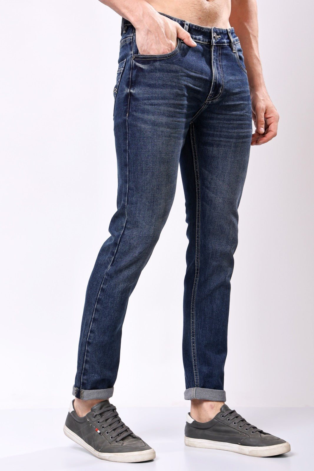 Stylox Slim Fit Denim Jeans - Dark Blue,