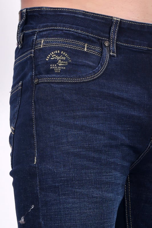 Stylox Slim Fit Denim Jeans for Men - Blue | - Stylox