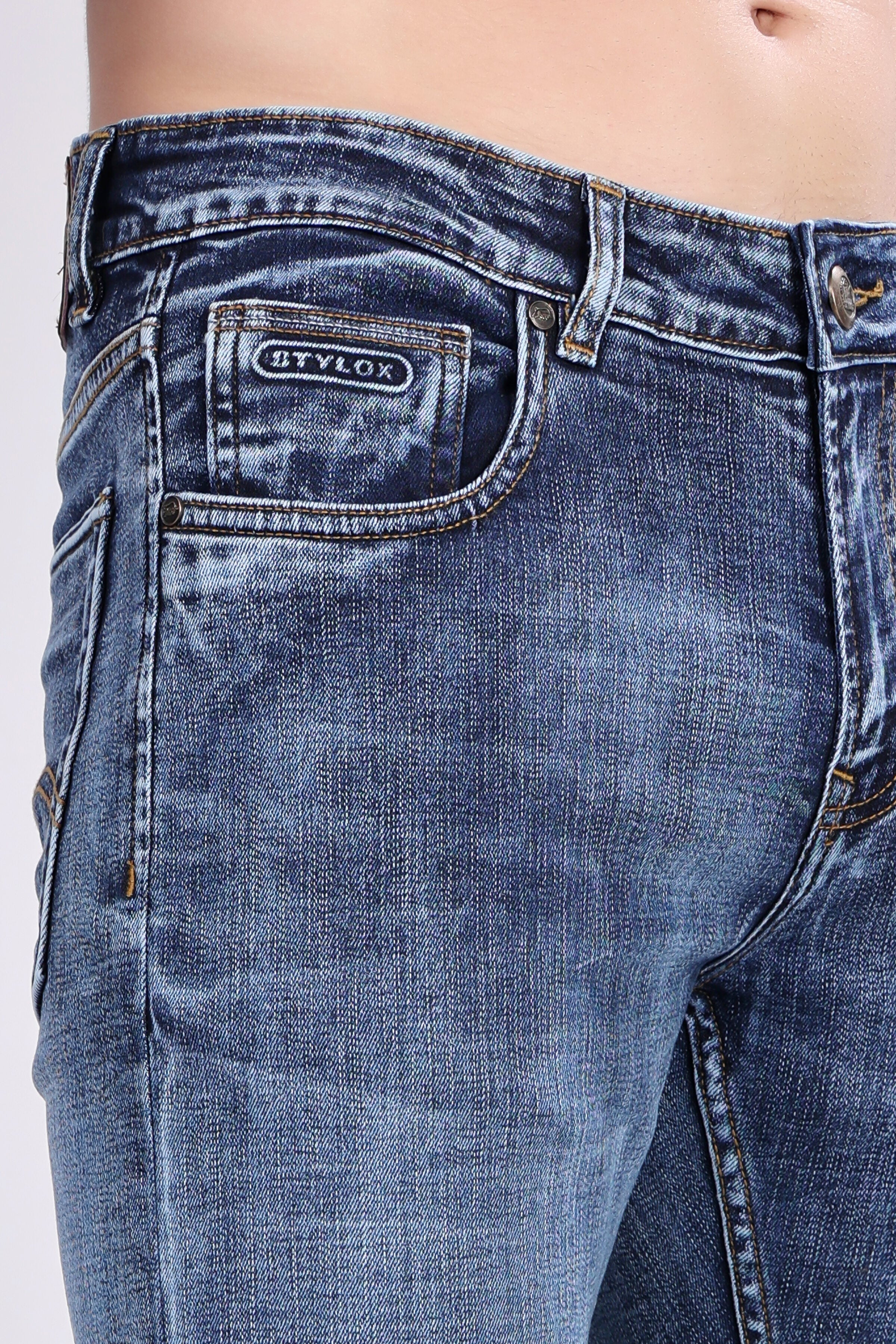 Stylox Slim Fit Denim Jeans - Blue,